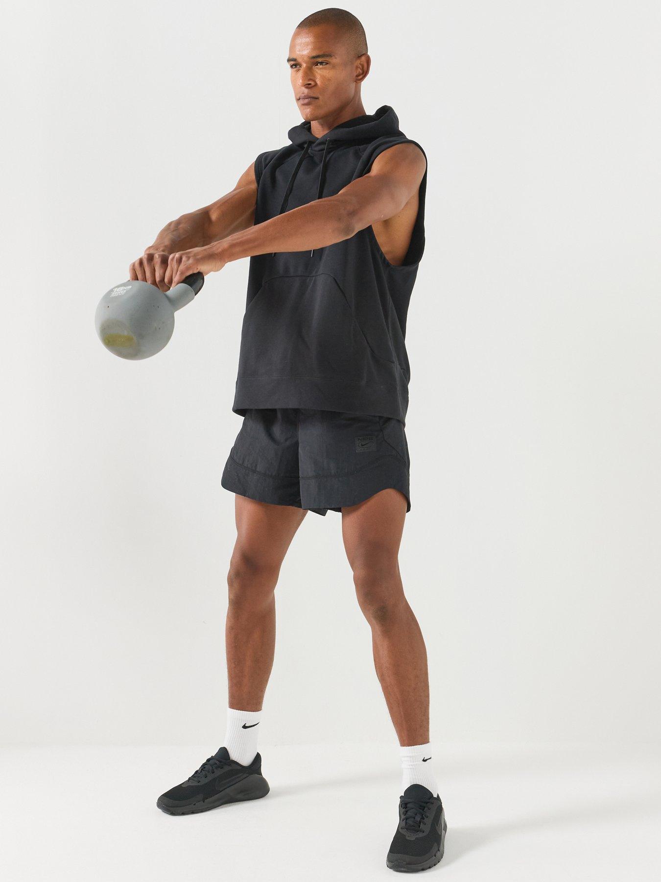 Image 3 of 7 of Nike Mens Dri-Fit Nacs Training Sleeveless Hoodie - Black