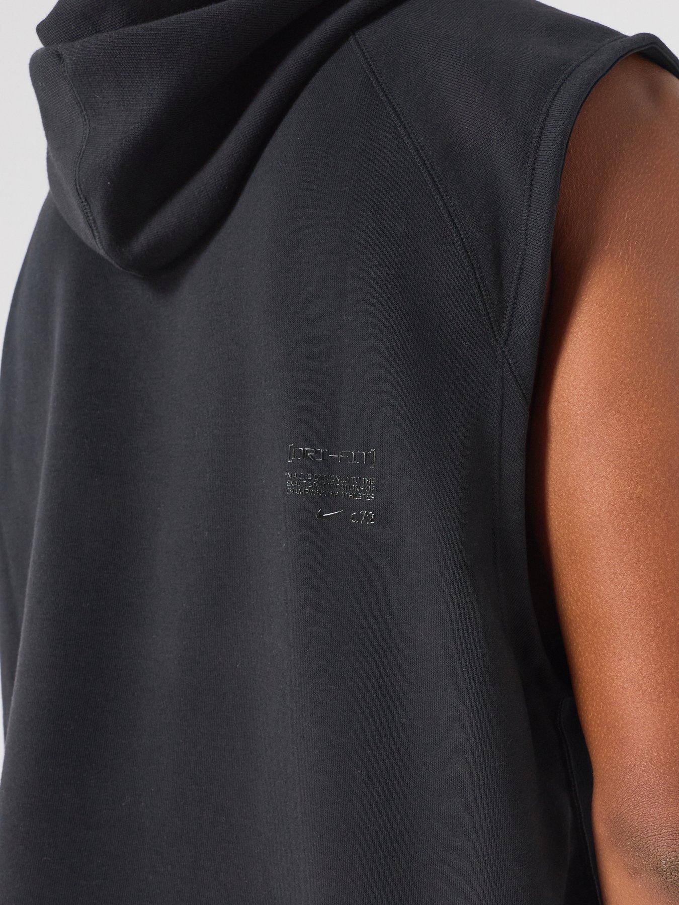 Image 6 of 7 of Nike Mens Dri-Fit Nacs Training Sleeveless Hoodie - Black