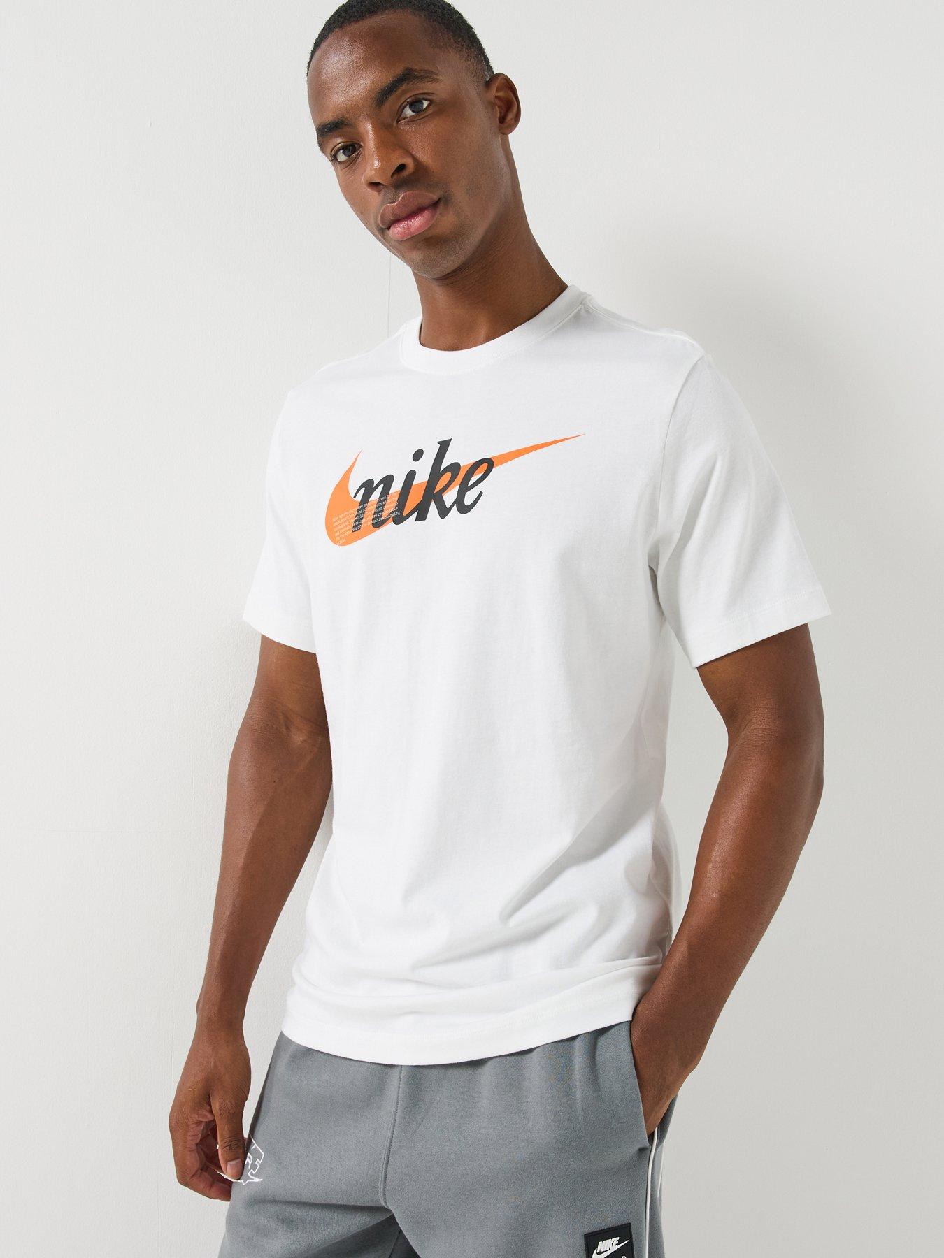 Image 1 of 6 of Nike Mens Sportswear Seasonal Swoosh Logo T-Shirt - White