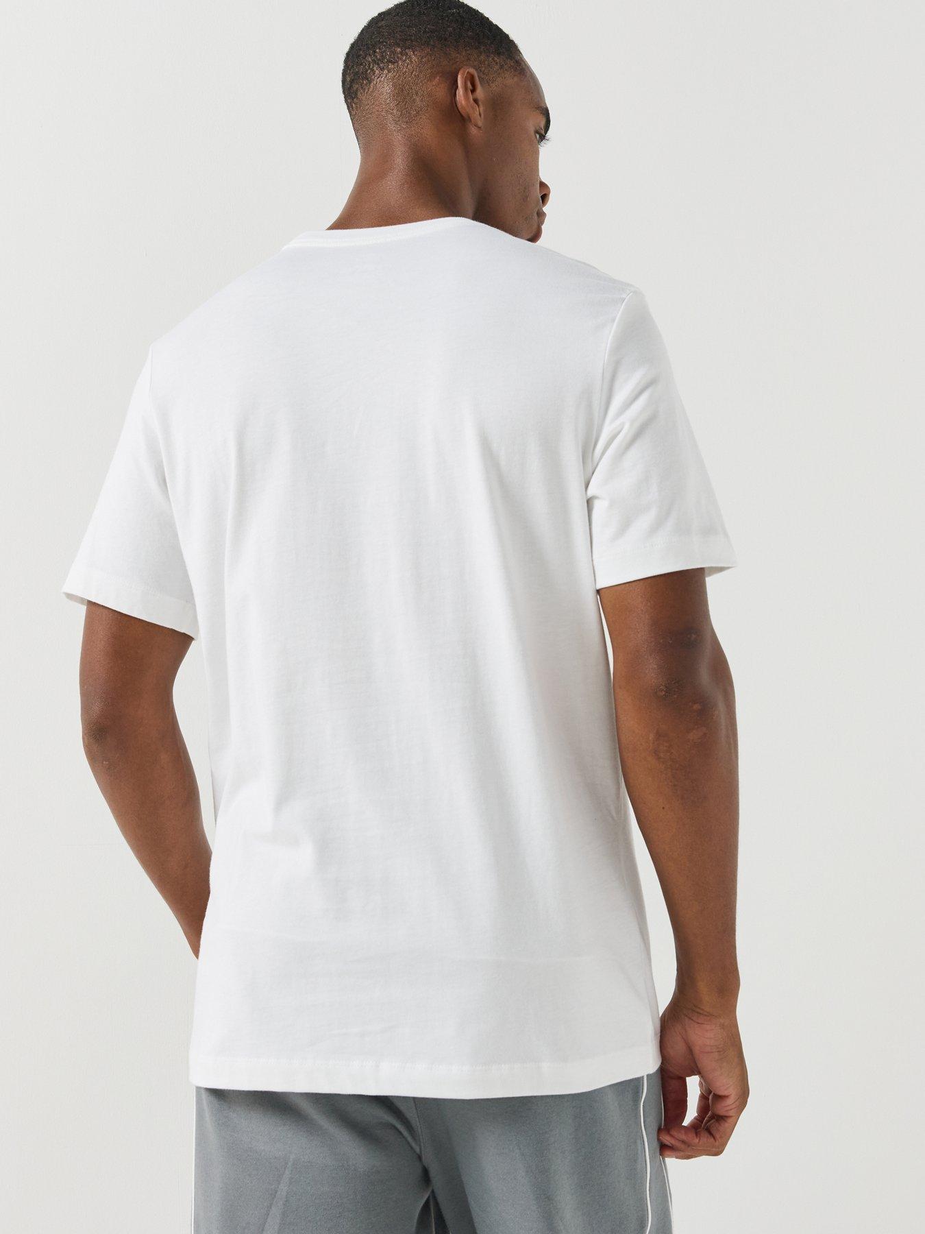 Image 2 of 6 of Nike Mens Sportswear Seasonal Swoosh Logo T-Shirt - White