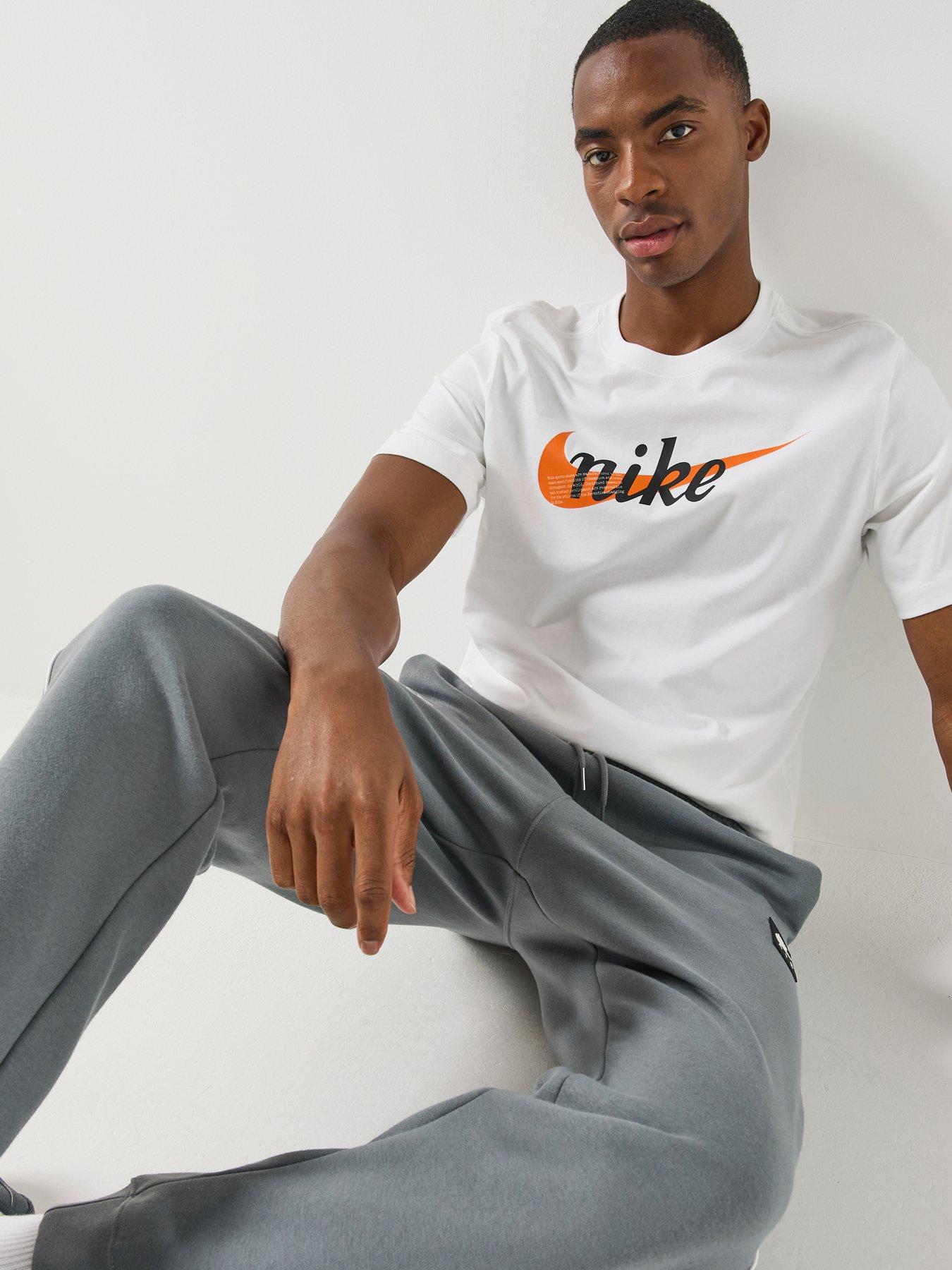 Image 6 of 6 of Nike Mens Sportswear Seasonal Swoosh Logo T-Shirt - White
