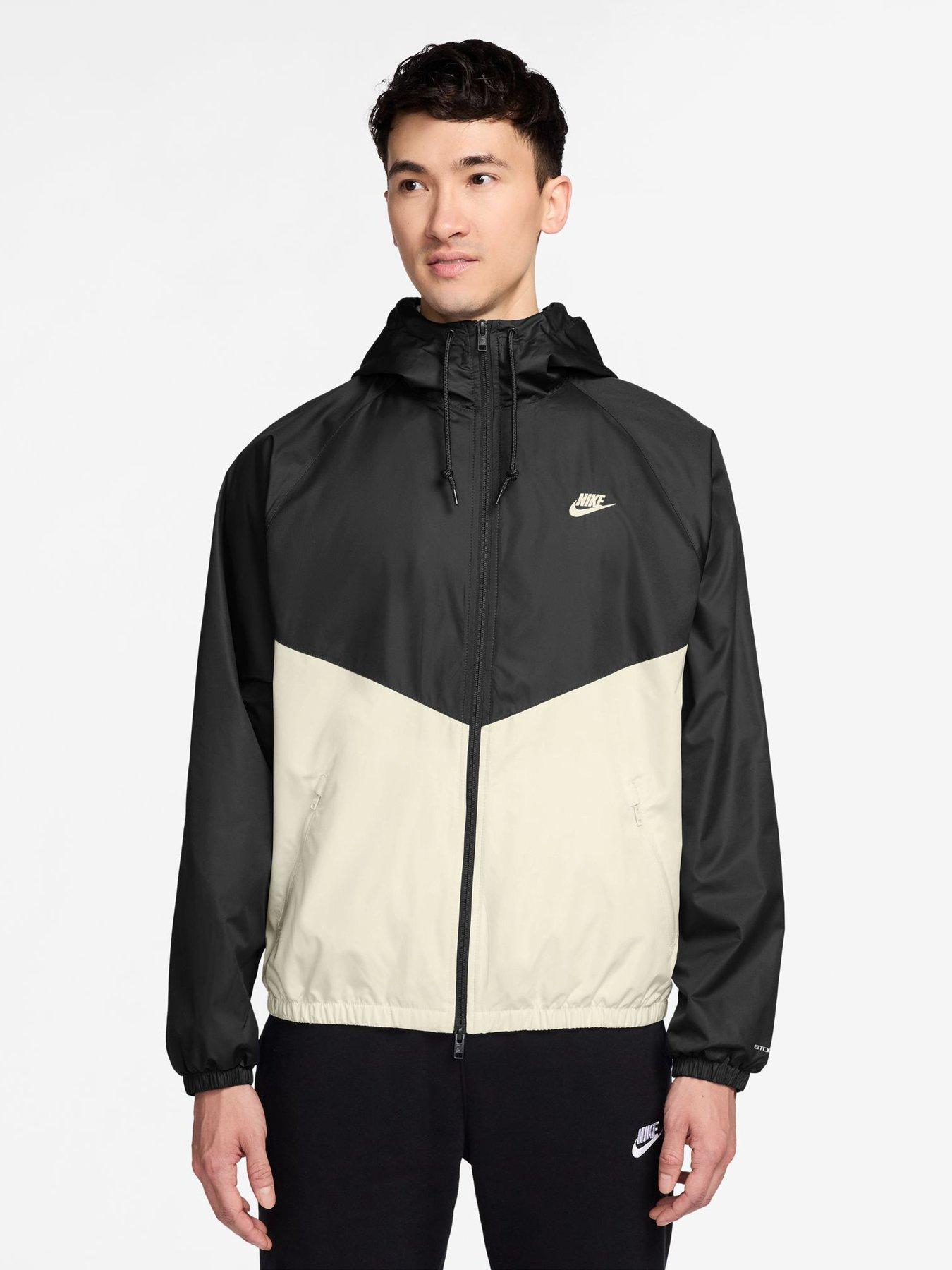 Nike Mens Windrunner Lined Lightweight Jacket, Black/Sail, Size Xl, Men