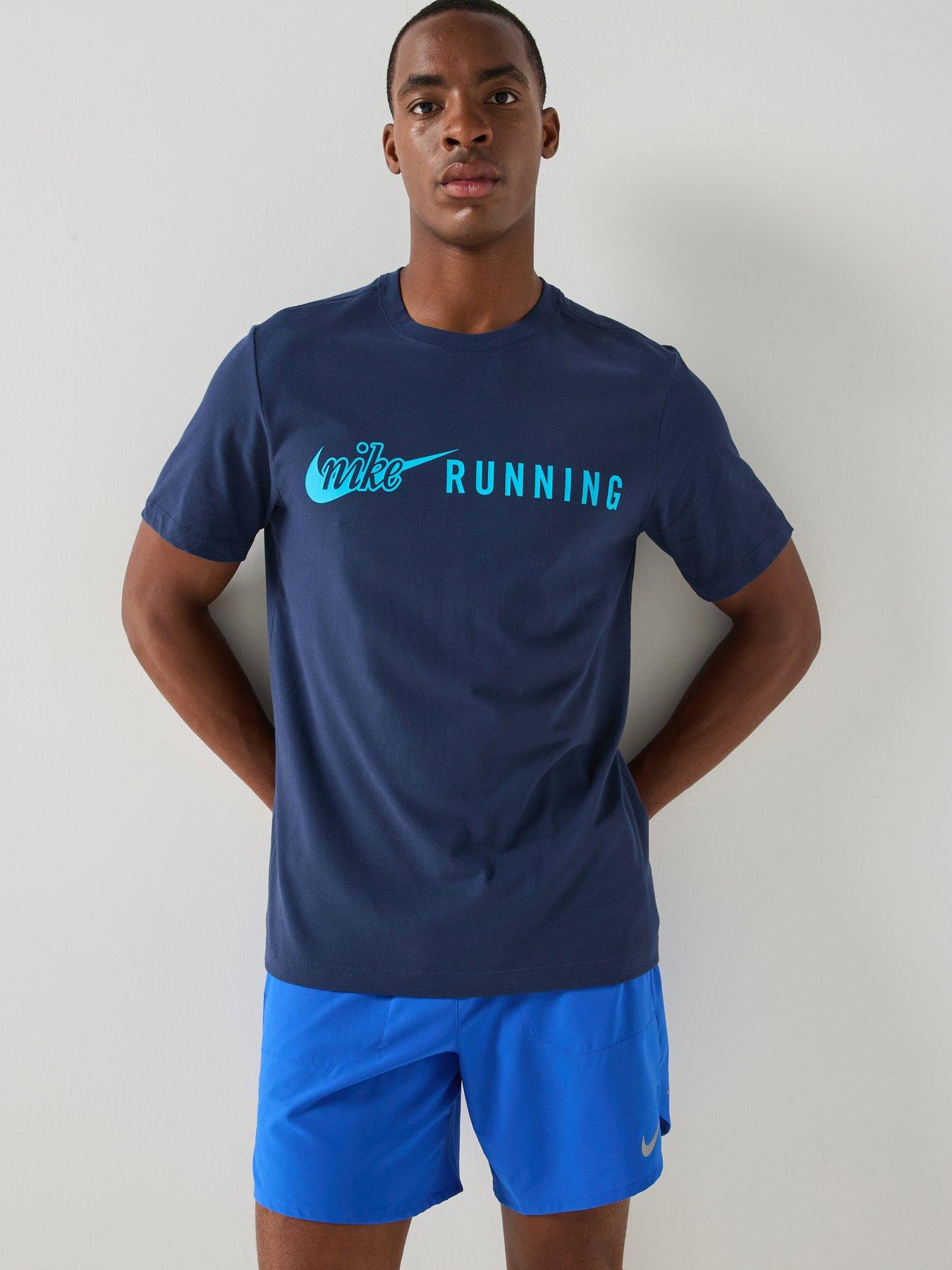Image 1 of 7 of Nike Mens Dri-Fit Graphic T-Shirt - Navy
