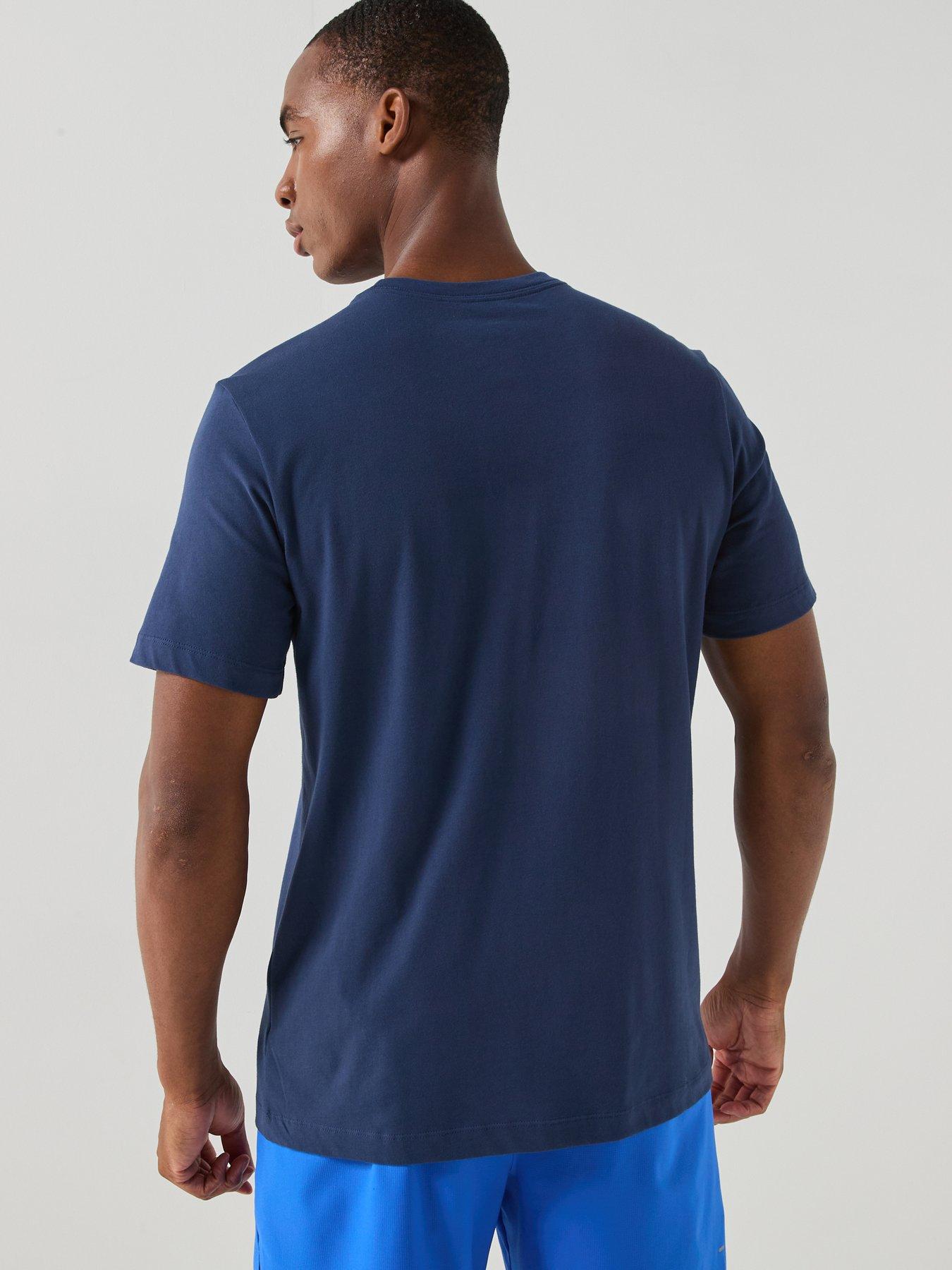 Image 2 of 7 of Nike Mens Dri-Fit Graphic T-Shirt - Navy