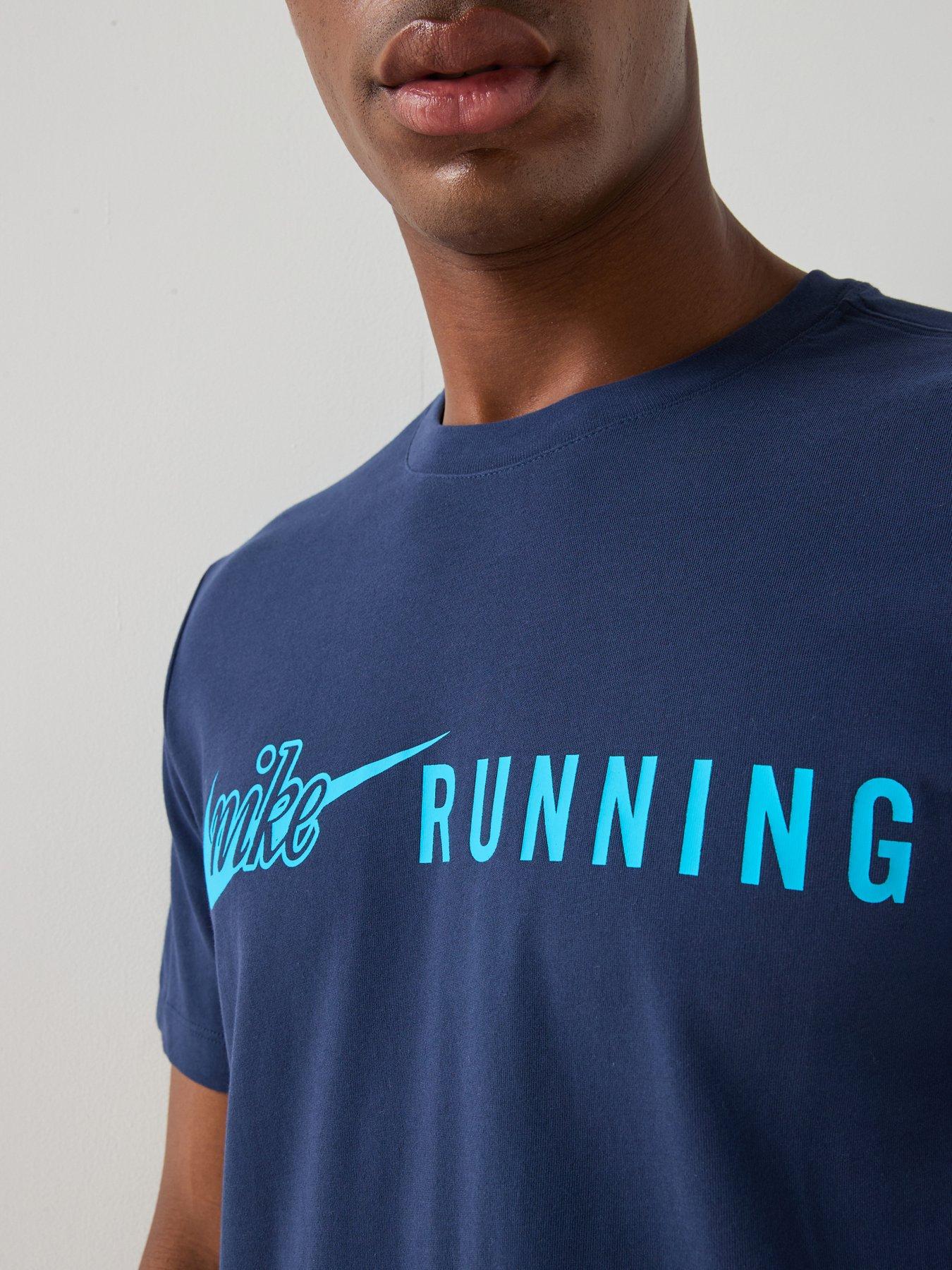 Image 5 of 7 of Nike Mens Dri-Fit Graphic T-Shirt - Navy