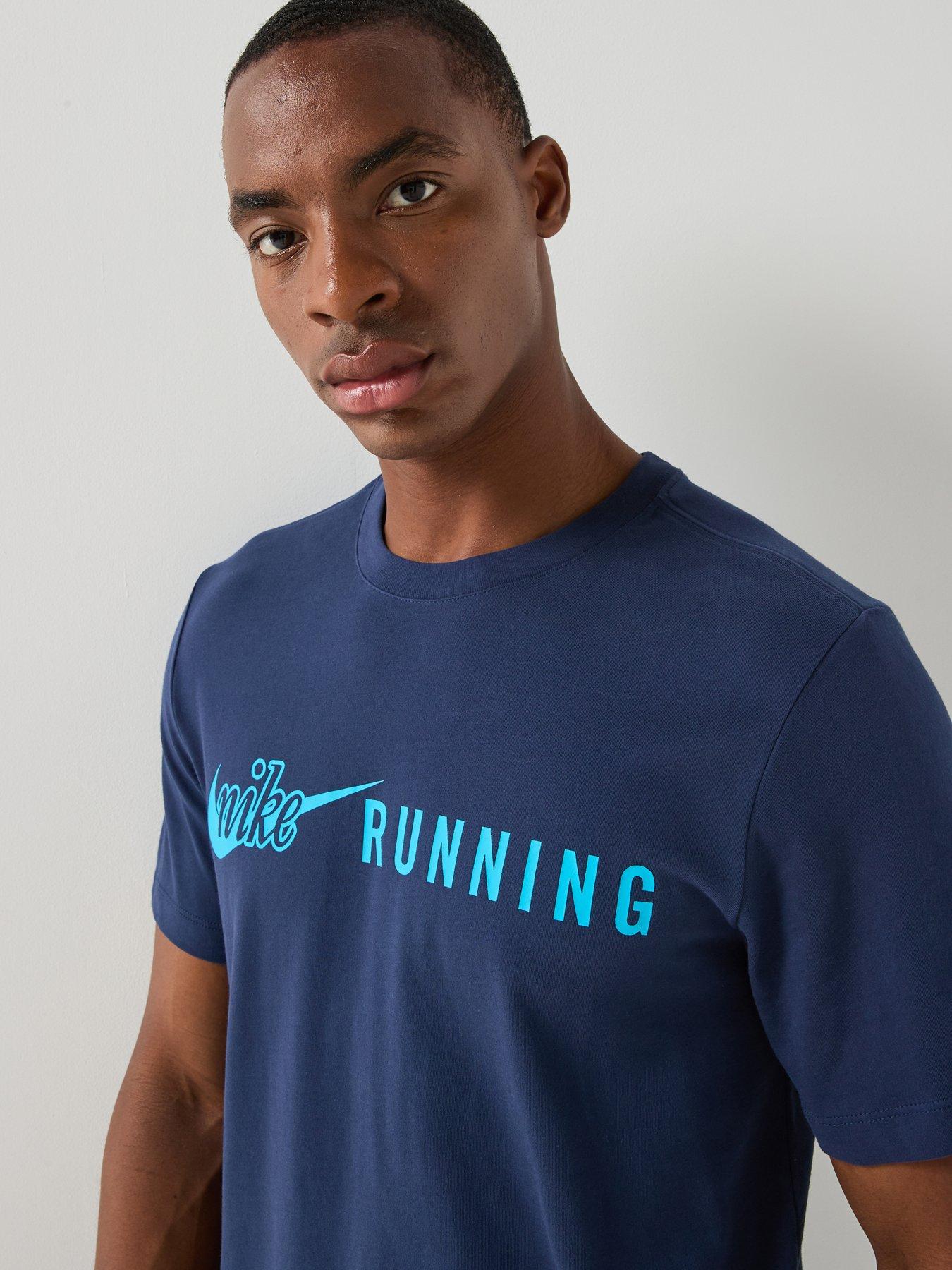 Image 6 of 7 of Nike Mens Dri-Fit Graphic T-Shirt - Navy