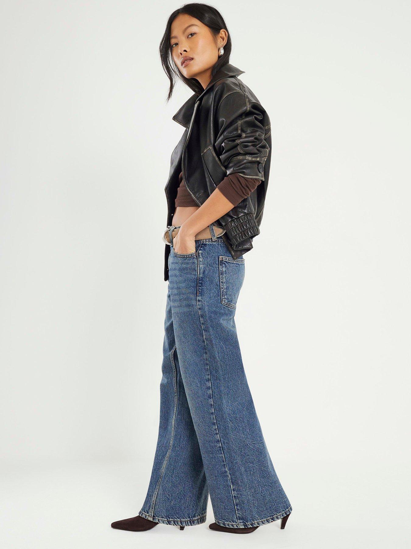 Image 3 of 6 of River Island Petite Lynx Relaxed Straight - Blue