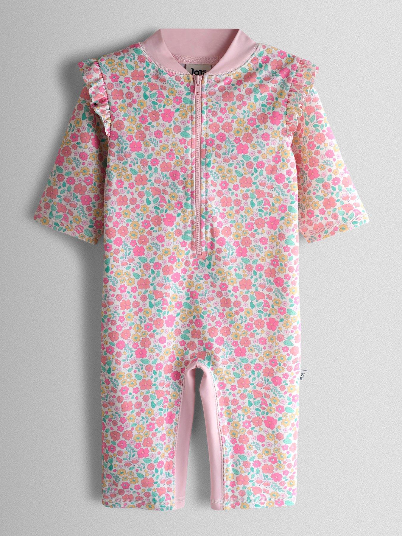 Image 2 of 5 of JoJo Maman Bebe Toddler Girls Ditsy Floral Print All In One Sun Suit - Multi