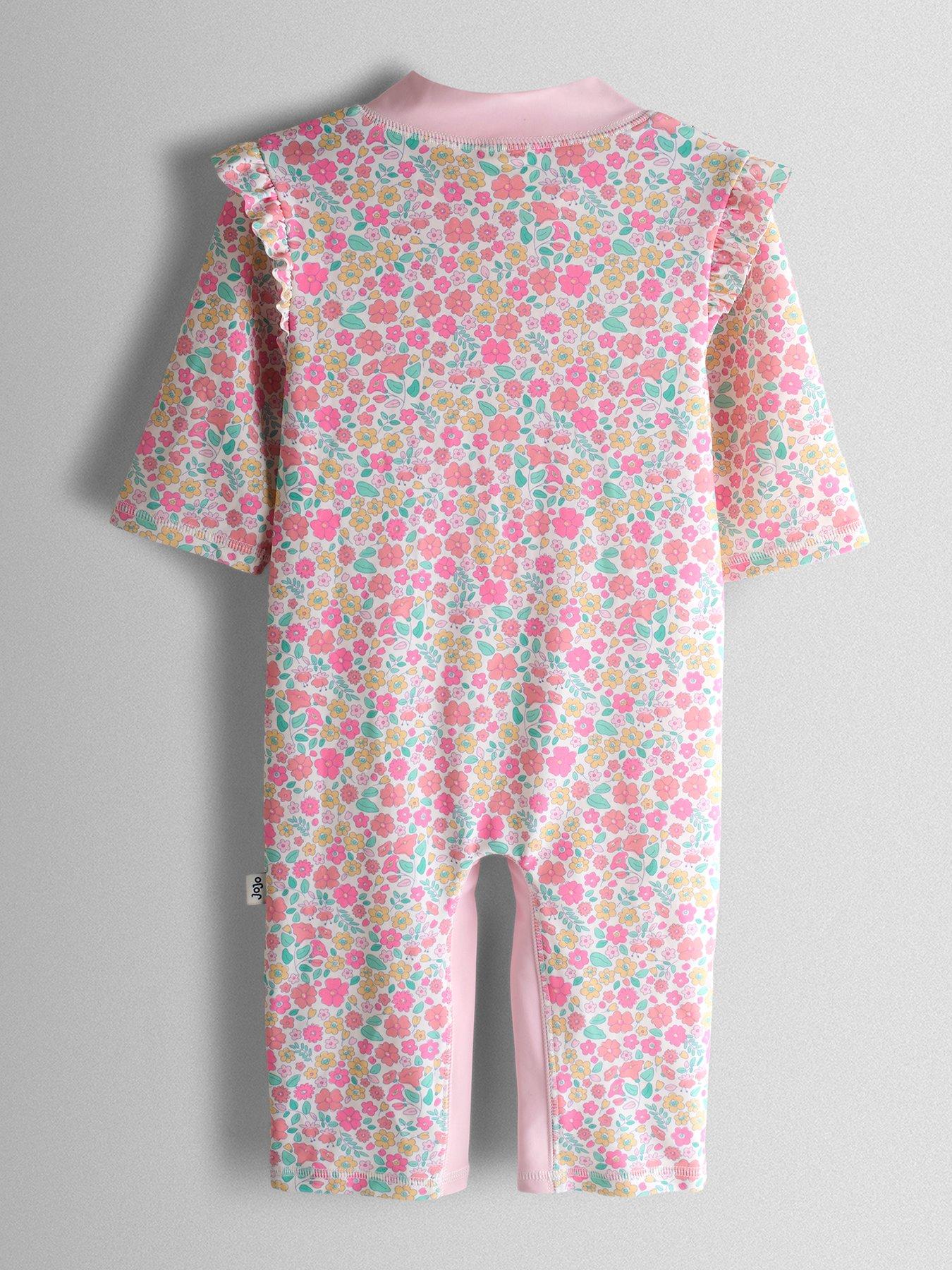 Image 3 of 5 of JoJo Maman Bebe Toddler Girls Ditsy Floral Print All In One Sun Suit - Multi