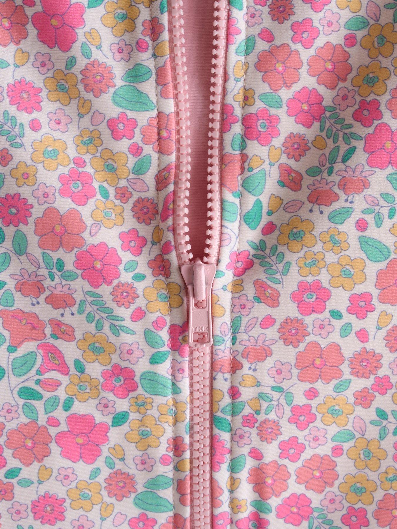 Image 4 of 5 of JoJo Maman Bebe Toddler Girls Ditsy Floral Print All In One Sun Suit - Multi