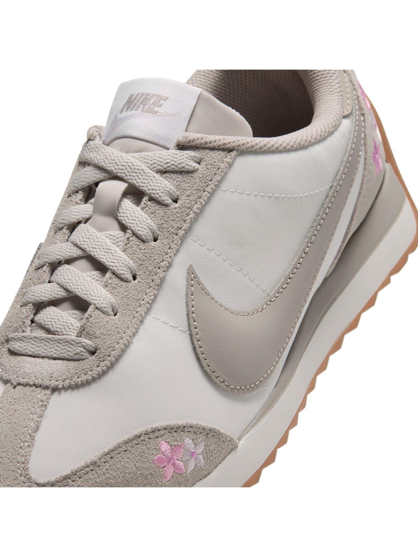 Image 6 of 7 of Nike Womens Pacific SE Floral Low-Profile Lace-Up Trainers - Grey