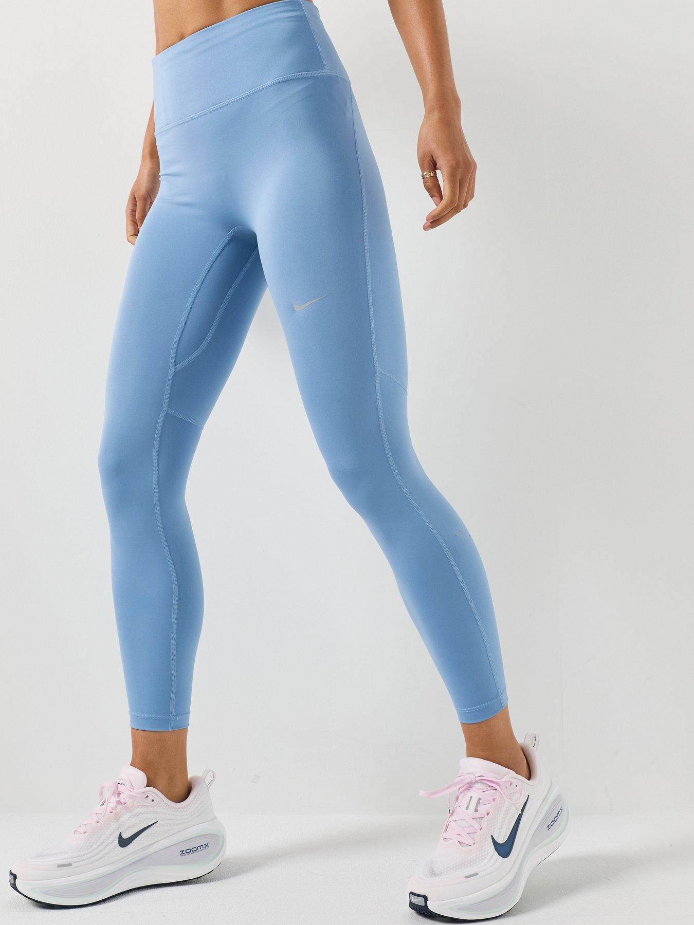Nike Womens Tempo High-Waisted 7/8 Running Leggings - Blue