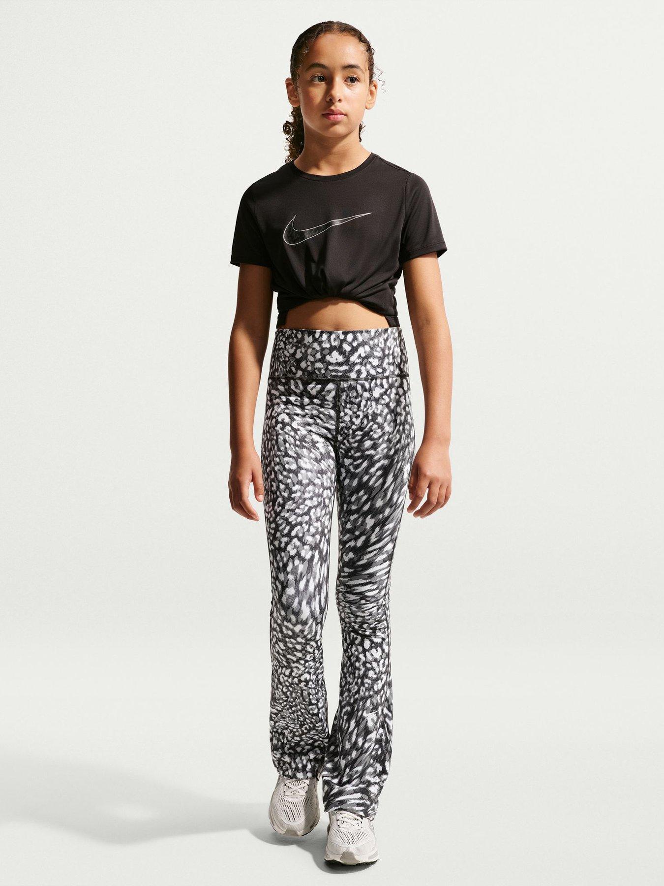Image 1 of 5 of Nike Junior Girls Sportswear Studio Leggings - Black