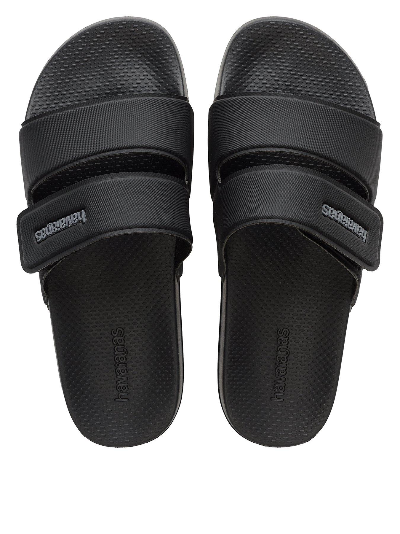 Havaianas Slide Strap, Black, Size 11-12, Men