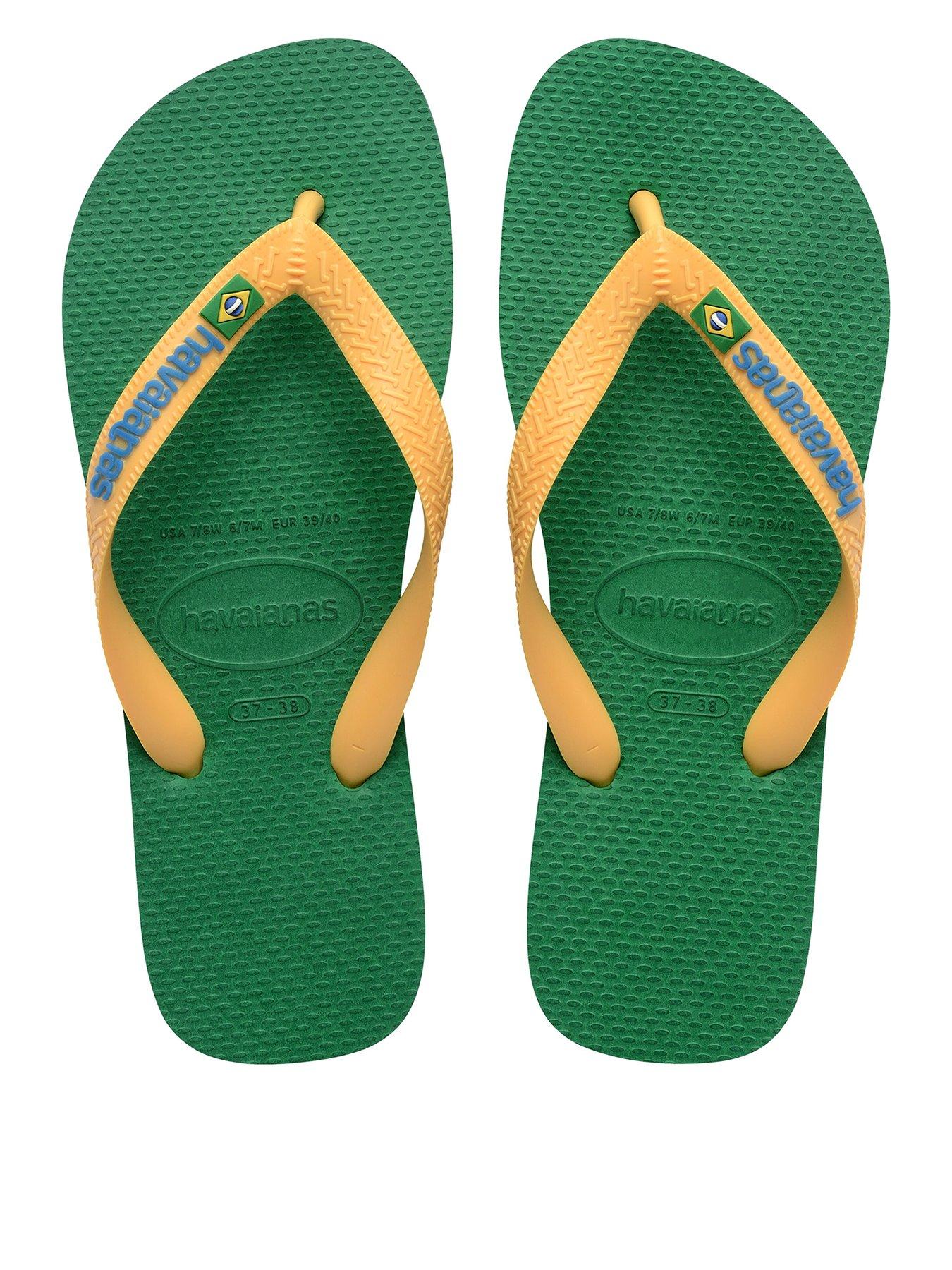 Havaianas Brasil Logo Flip Flop, Multi, Size 6-7, Men