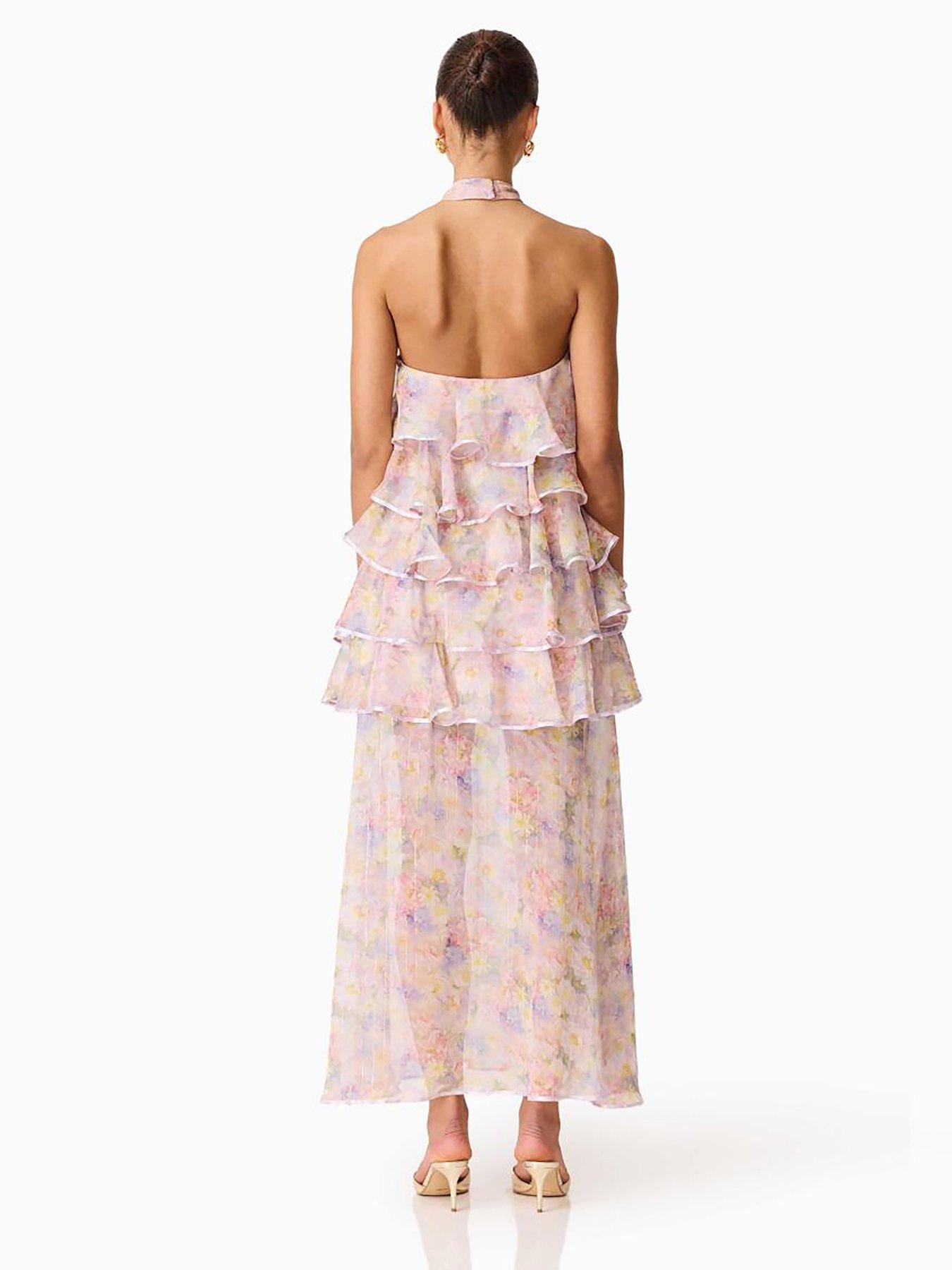 Image 2 of 7 of Elliatt Alindra Halter Neck Maxi Dress
