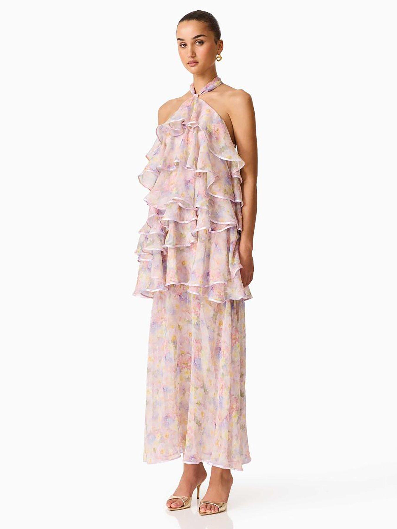 Image 3 of 7 of Elliatt Alindra Halter Neck Maxi Dress