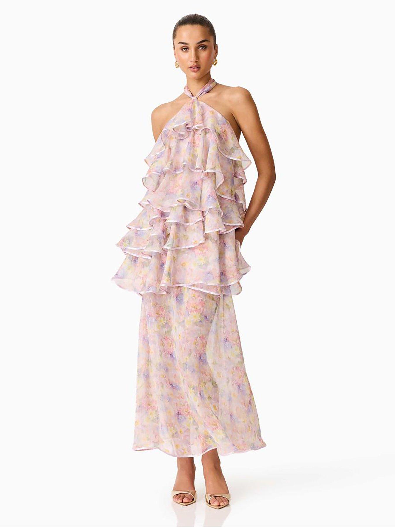 Image 4 of 7 of Elliatt Alindra Halter Neck Maxi Dress