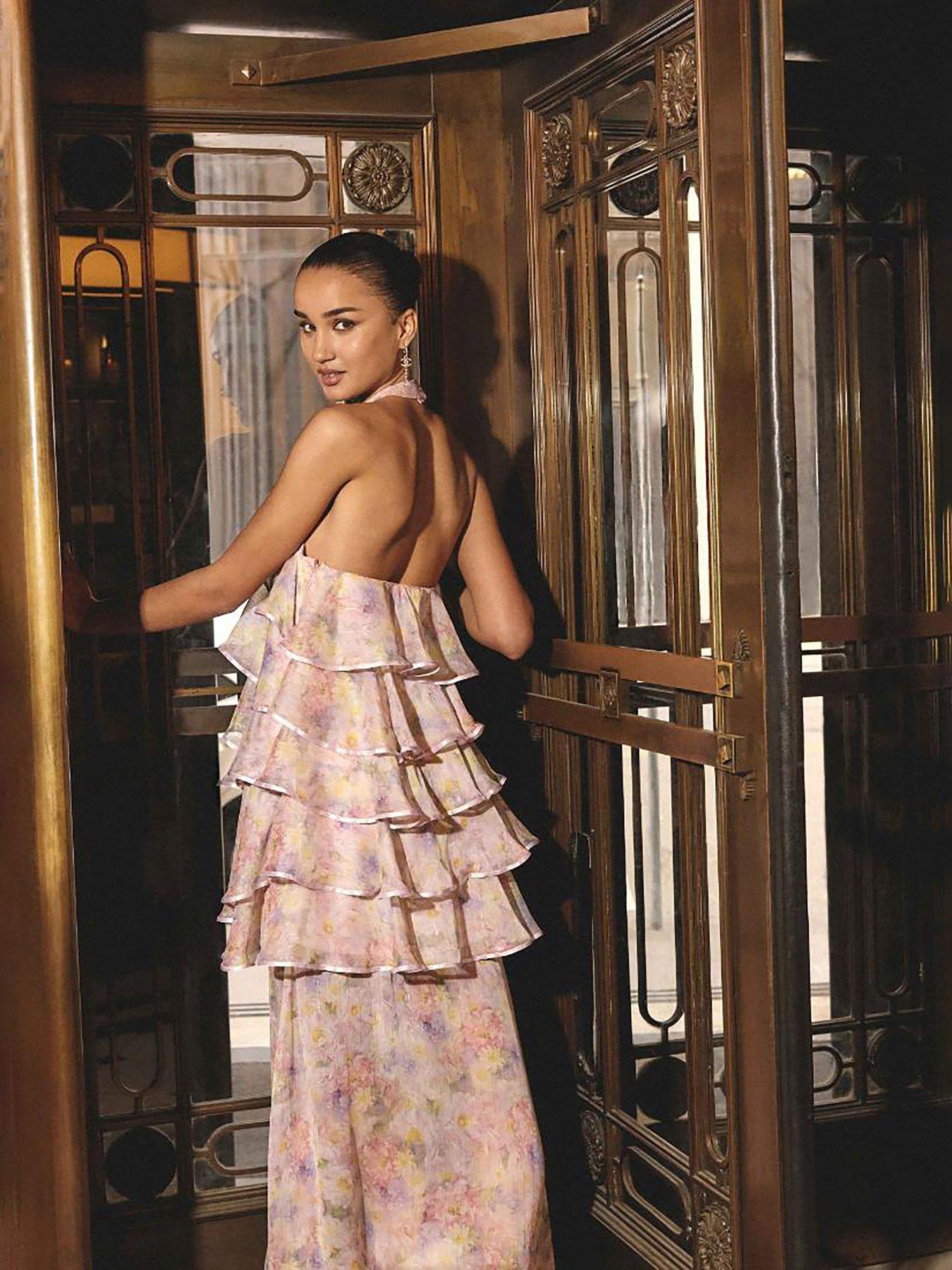 Image 7 of 7 of Elliatt Alindra Halter Neck Maxi Dress