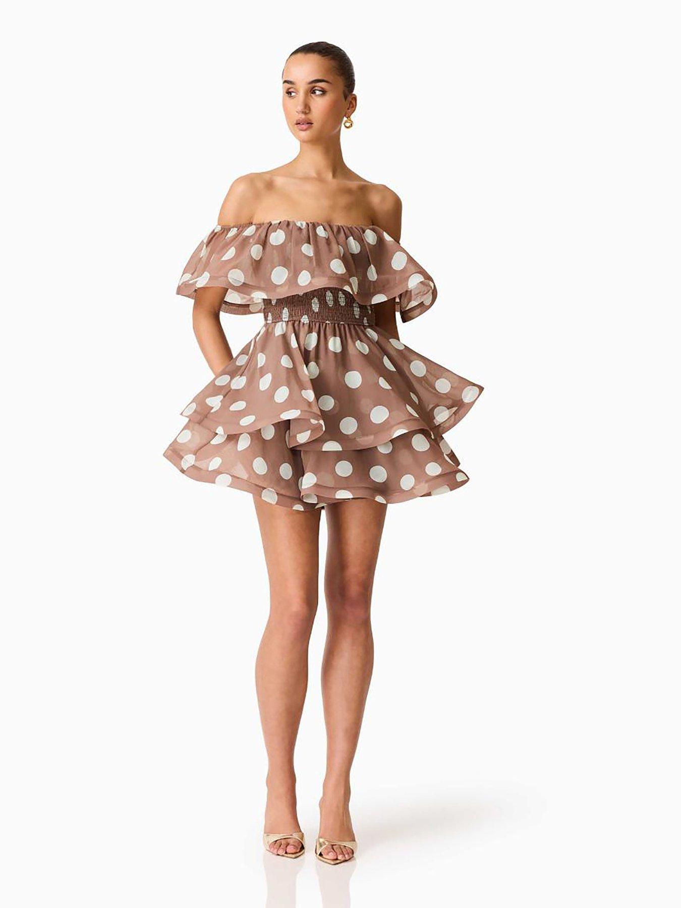 Image 3 of 5 of Elliatt Sola Polka Dot Mini Dress