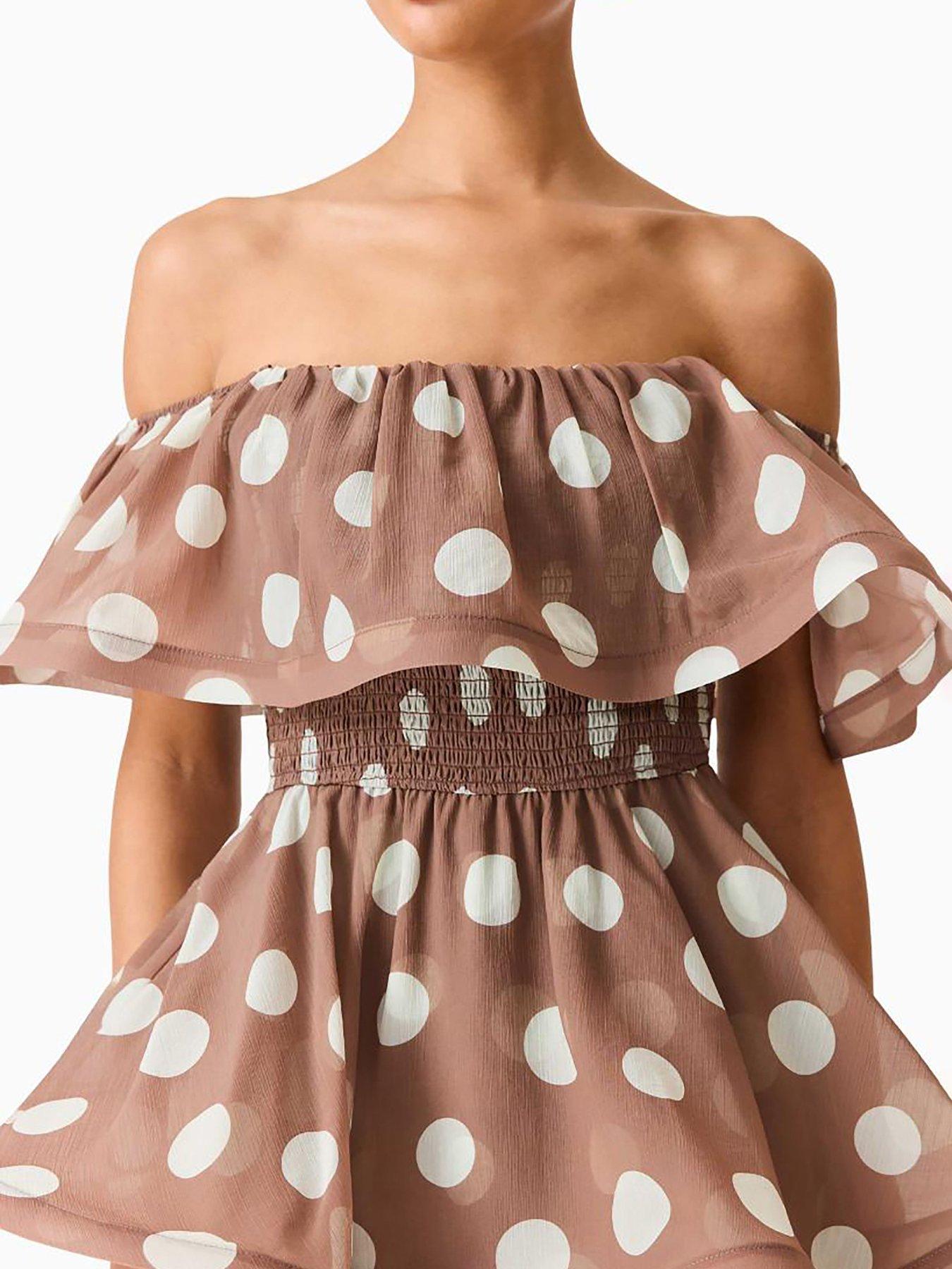 Image 5 of 5 of Elliatt Sola Polka Dot Mini Dress