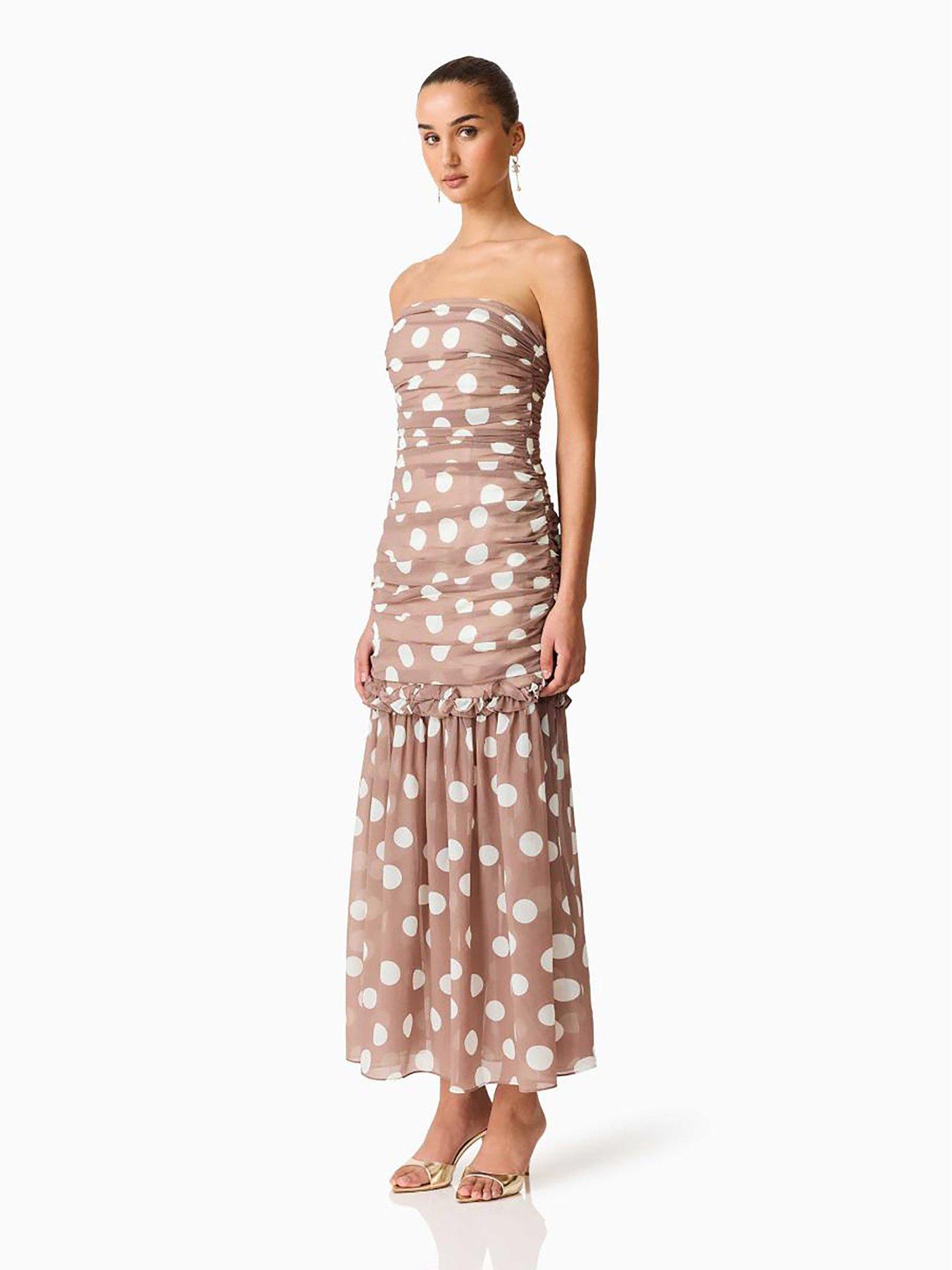 Image 3 of 3 of Elliatt Sola Polkadot Strapless Gown