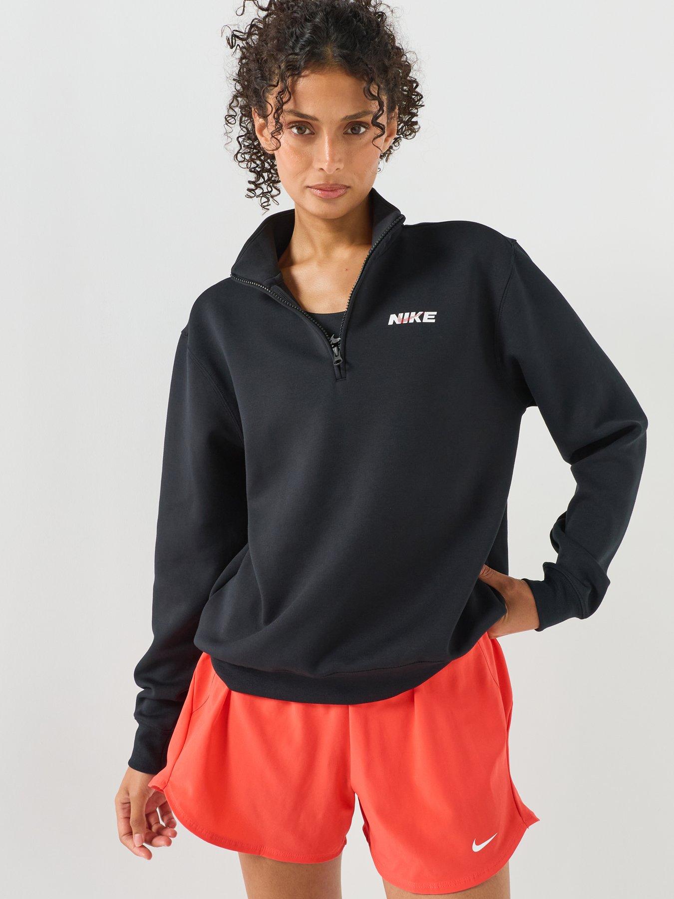 Nike Womens Training Studio Fleece Logo Sweatshirt - Black