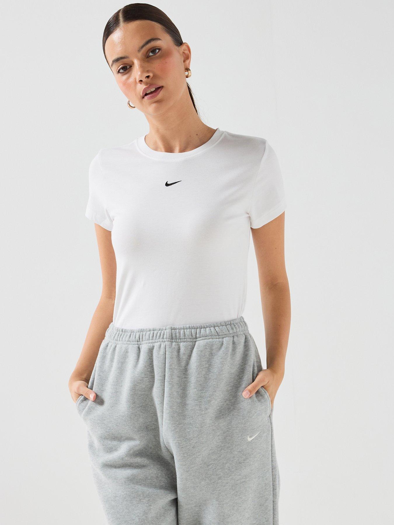 Nike Womens Chill Knit Swoosh T-Shirt - White