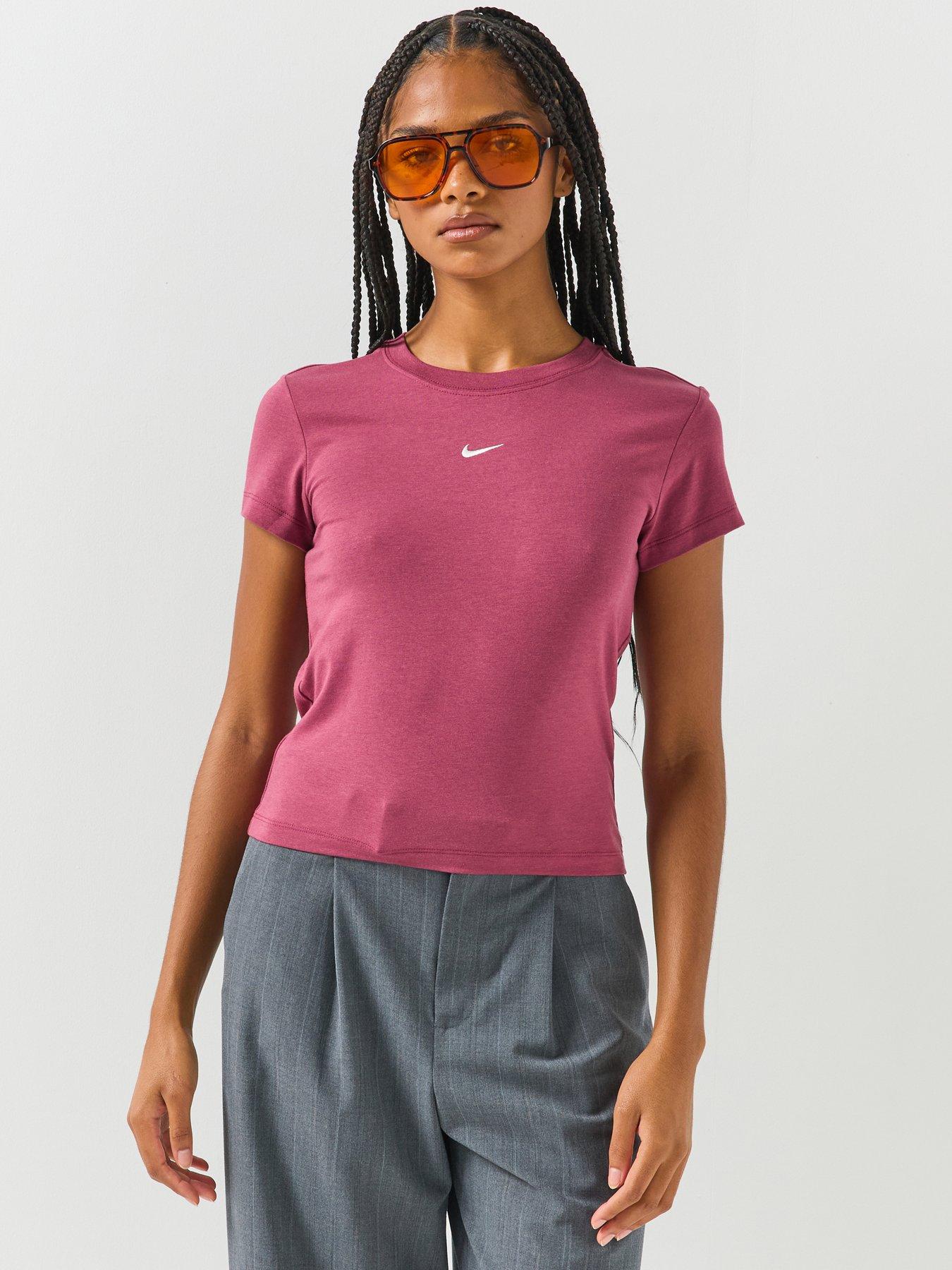 Image 1 of 5 of Nike Womens Chill Knit Swoosh T-Shirt - Pink