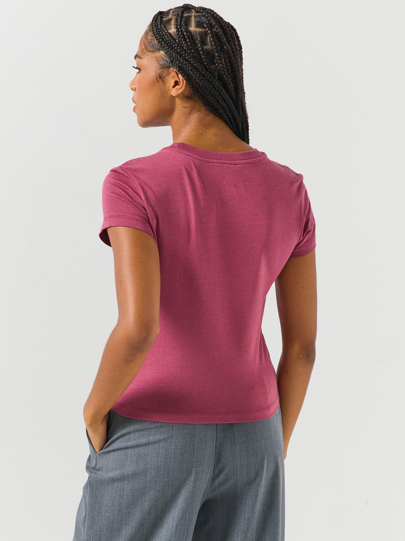 Image 2 of 5 of Nike Womens Chill Knit Swoosh T-Shirt - Pink