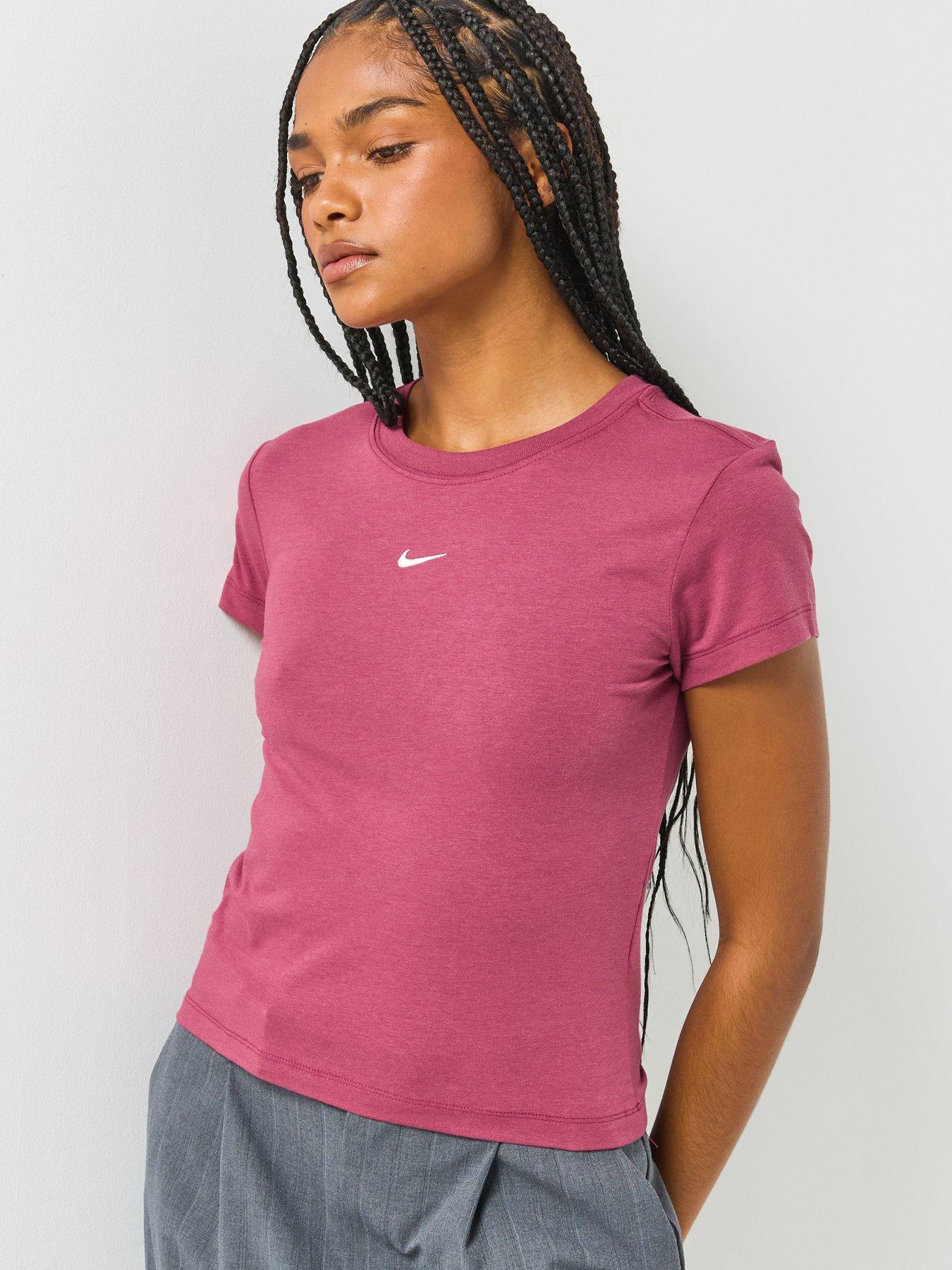 Image 4 of 5 of Nike Womens Chill Knit Swoosh T-Shirt - Pink