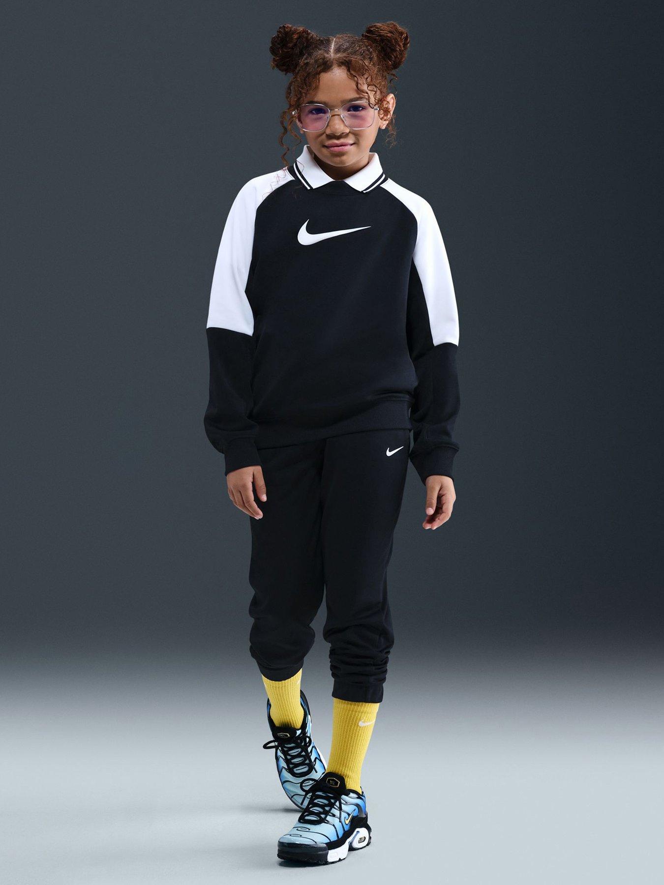 Image 1 of 5 of Nike Big Kids' Essentials Colour Block Dri-FIT Tracksuit - Black