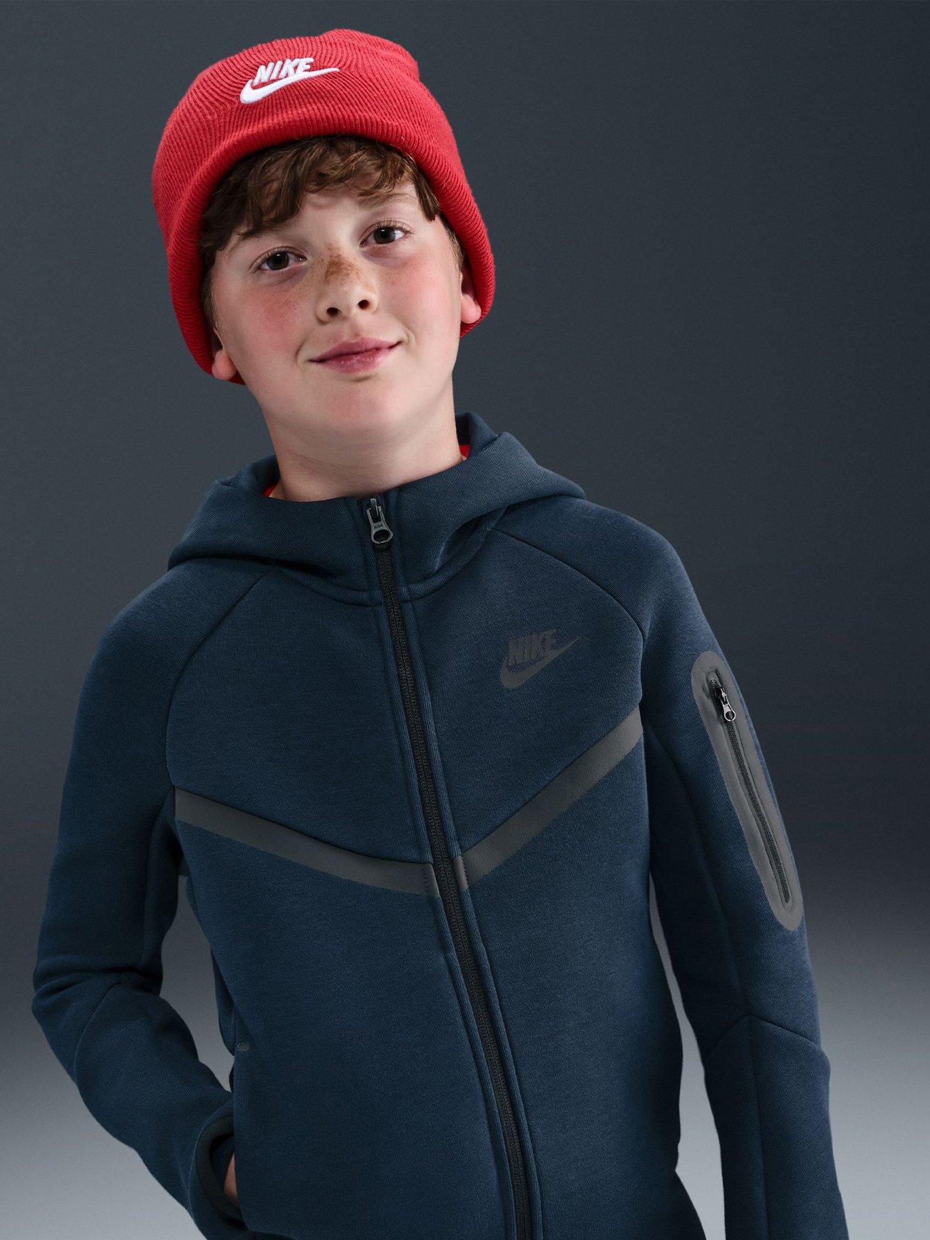 Nike Big Kids Tech Fleece Full-zip Hoodie - Navy