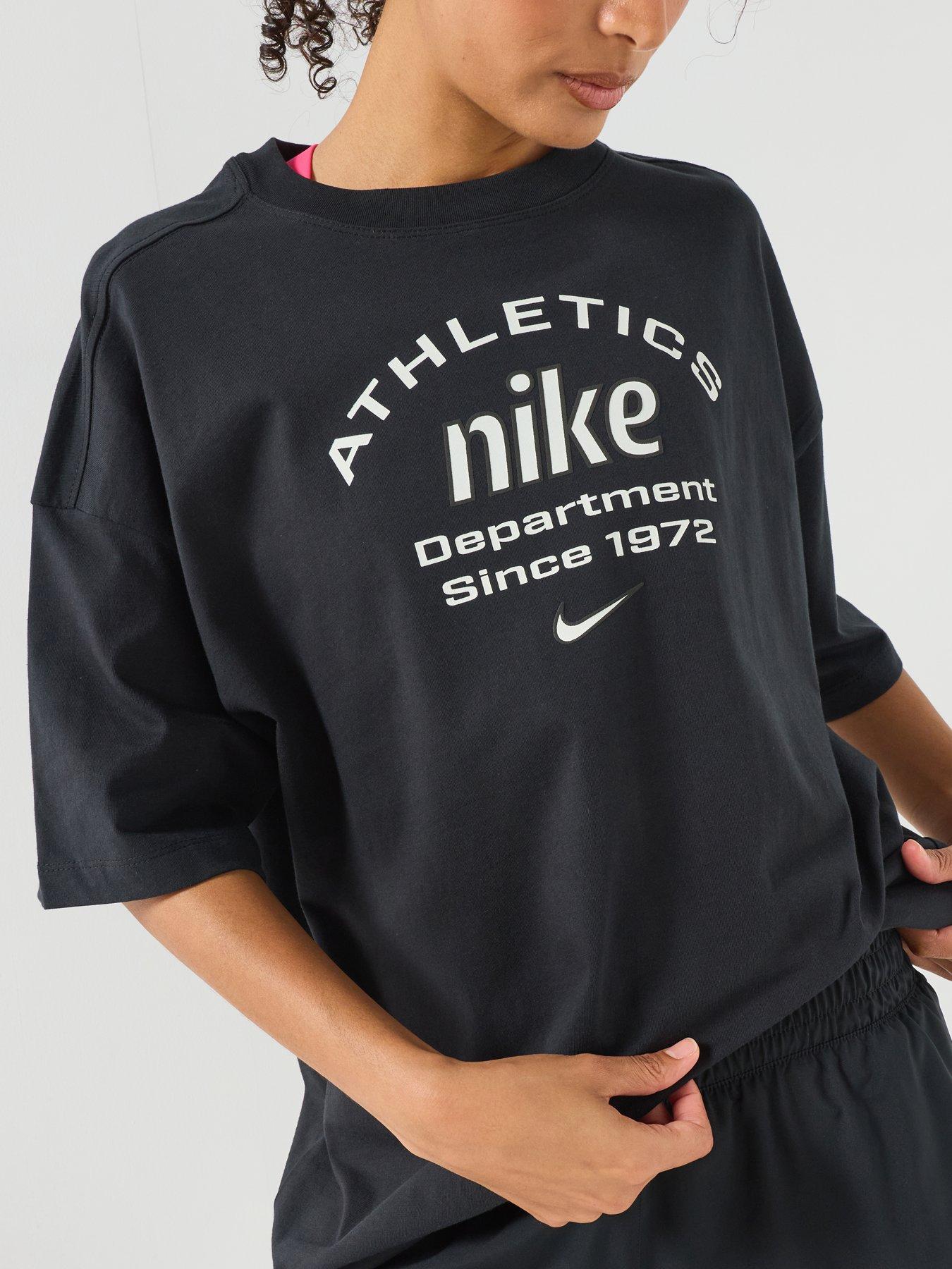 Image 5 of 7 of Nike Womens NSW X Training Oversized Logo T-Shirt - Black