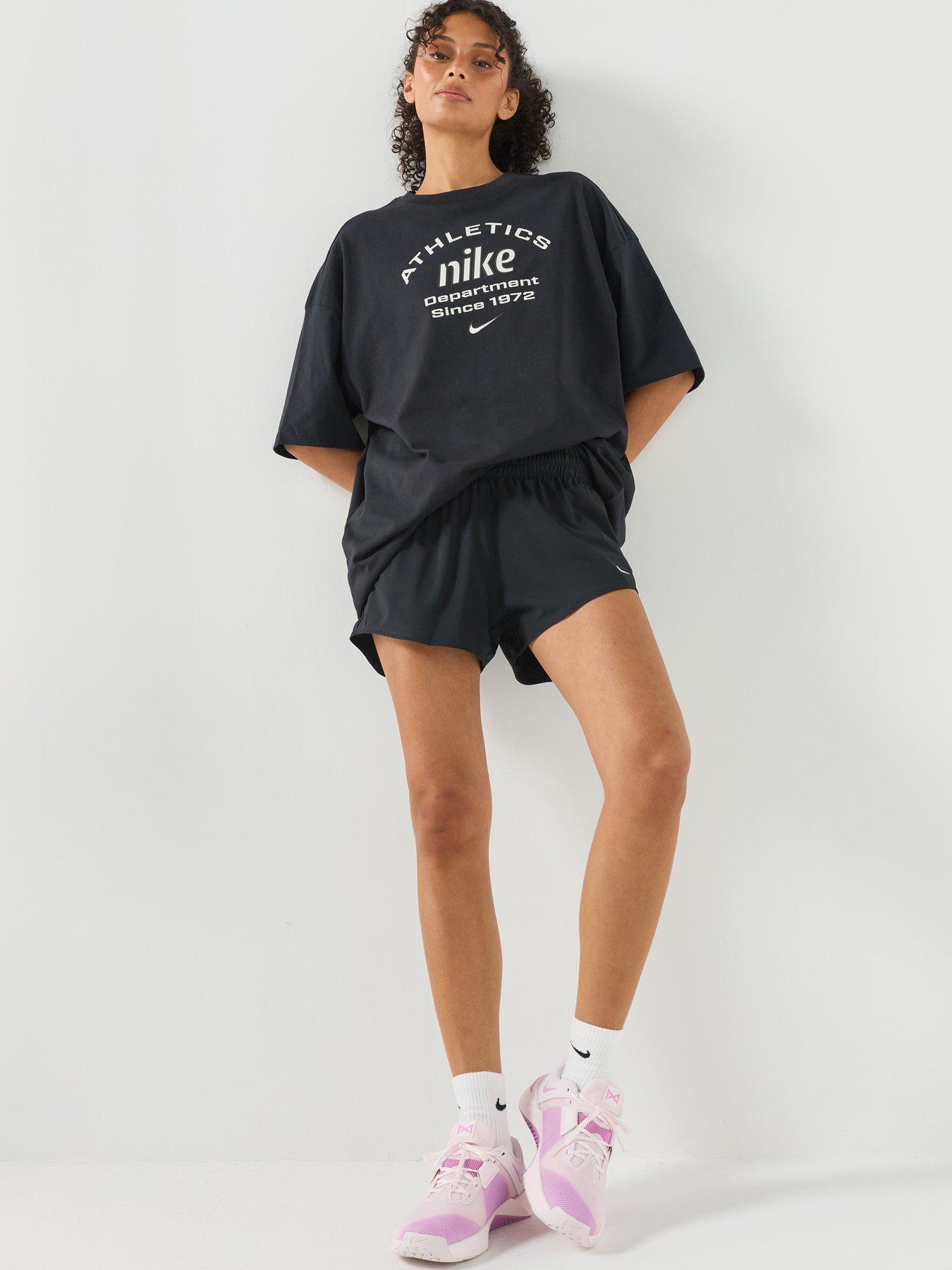 Image 6 of 7 of Nike Womens NSW X Training Oversized Logo T-Shirt - Black