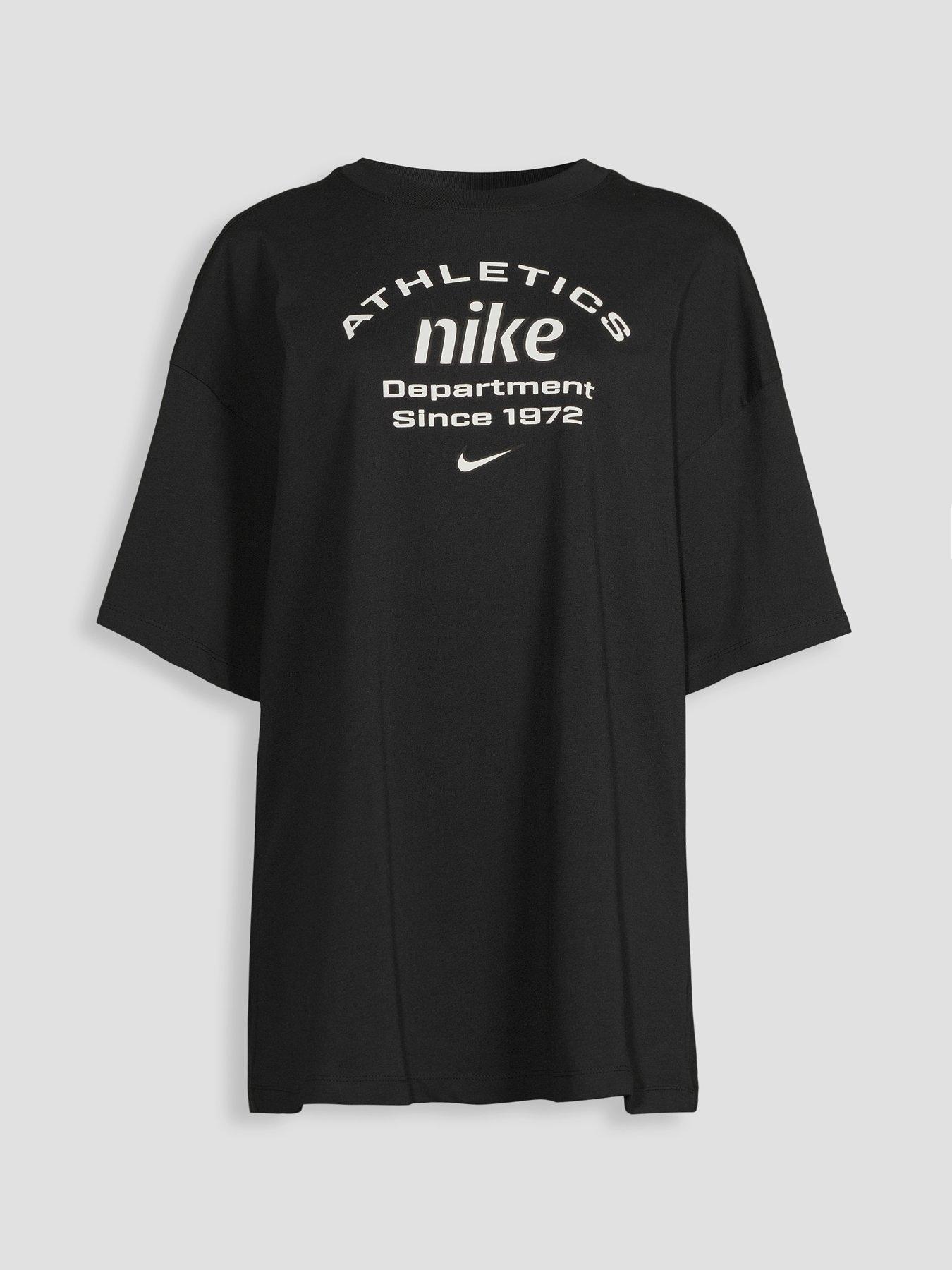 Image 7 of 7 of Nike Womens NSW X Training Oversized Logo T-Shirt - Black