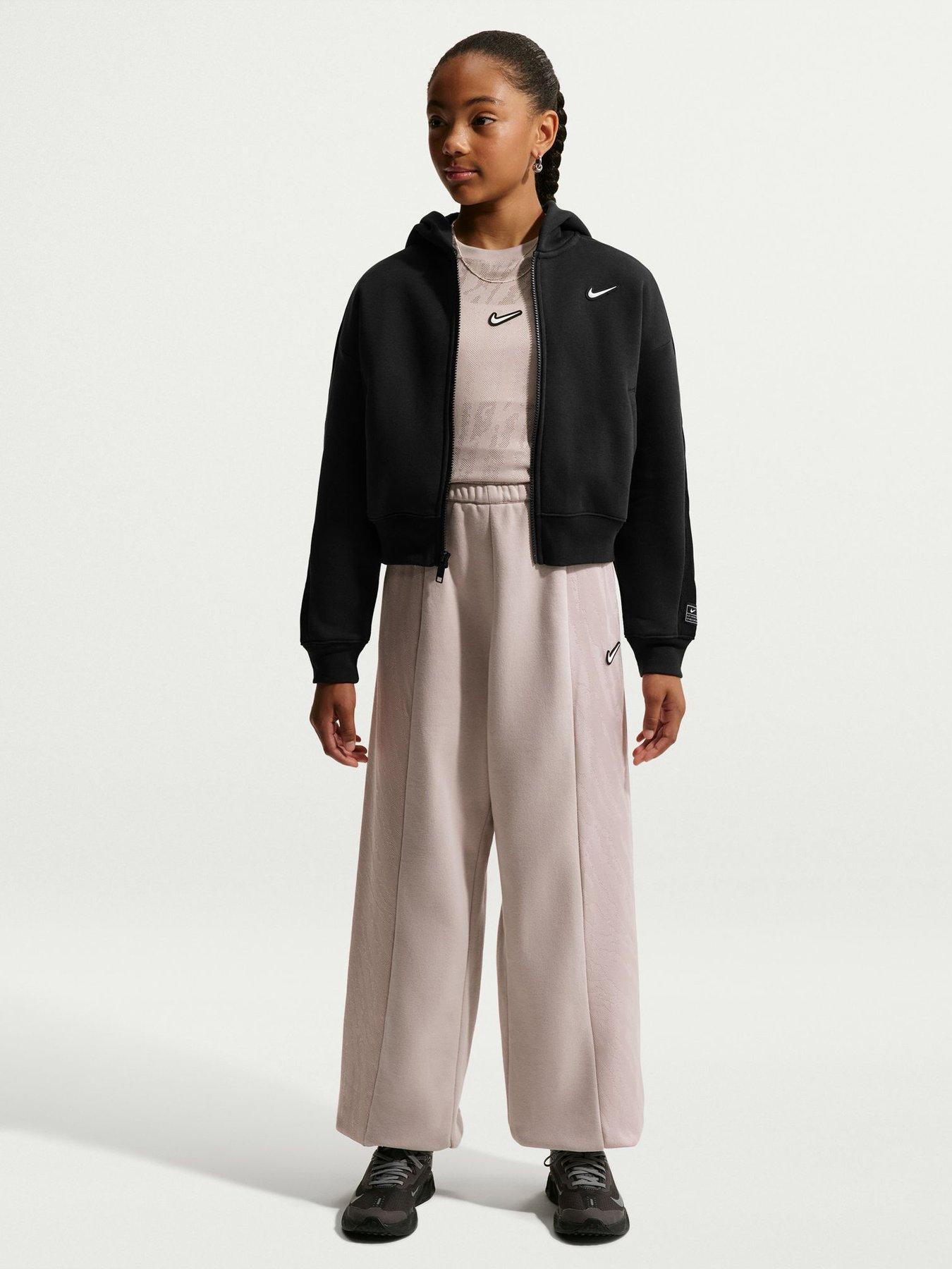 Image 3 of 5 of Nike Junior Girls Dance Zip Through Hoodie - Black/White