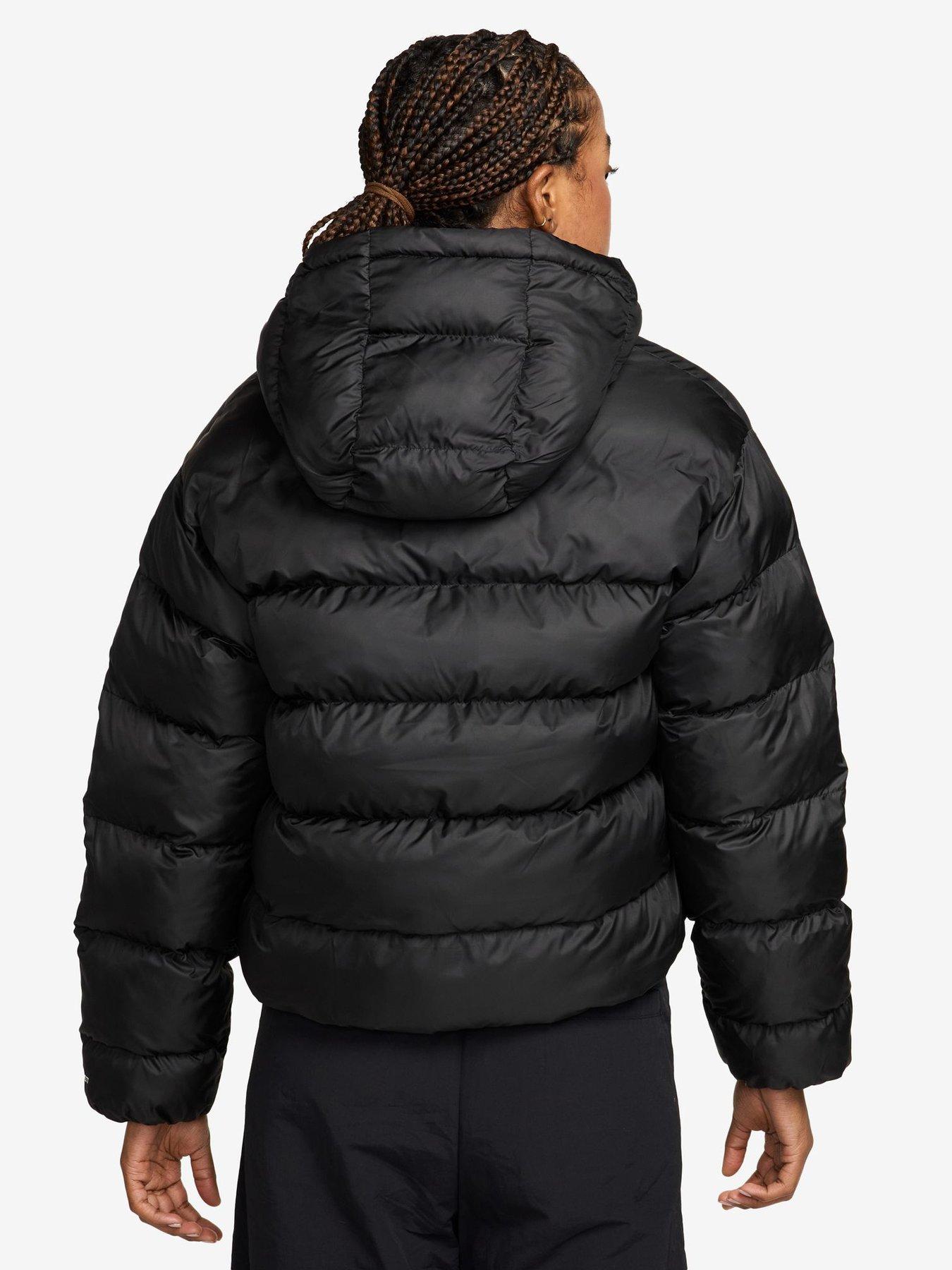 Image 2 of 3 of Nike Womens Hooded Padded Full Zip Jacket - Black