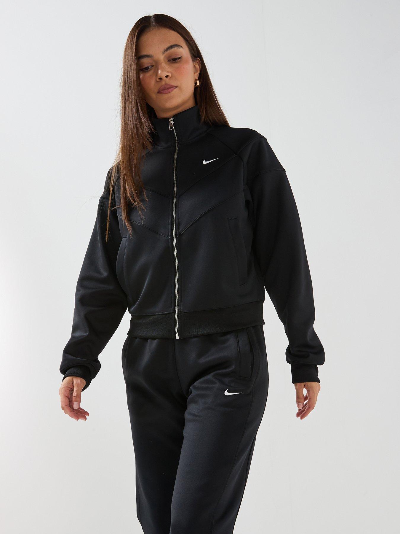Nike Womens Sportswear Windrunner Zip Track Top - Black