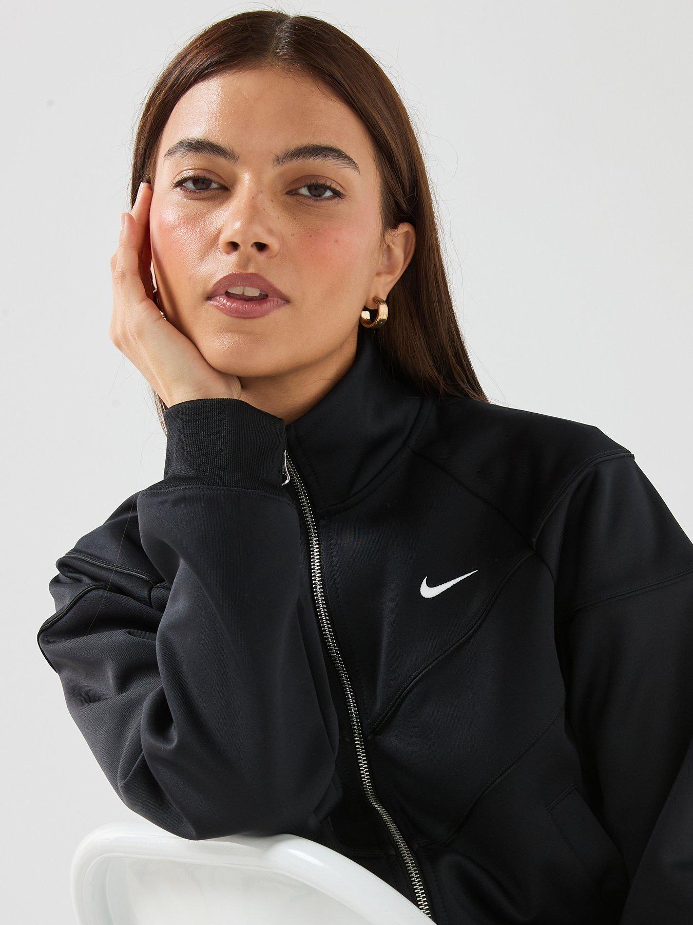 Image 4 of 7 of Nike Womens Sportswear Windrunner Zip Track Top - Black