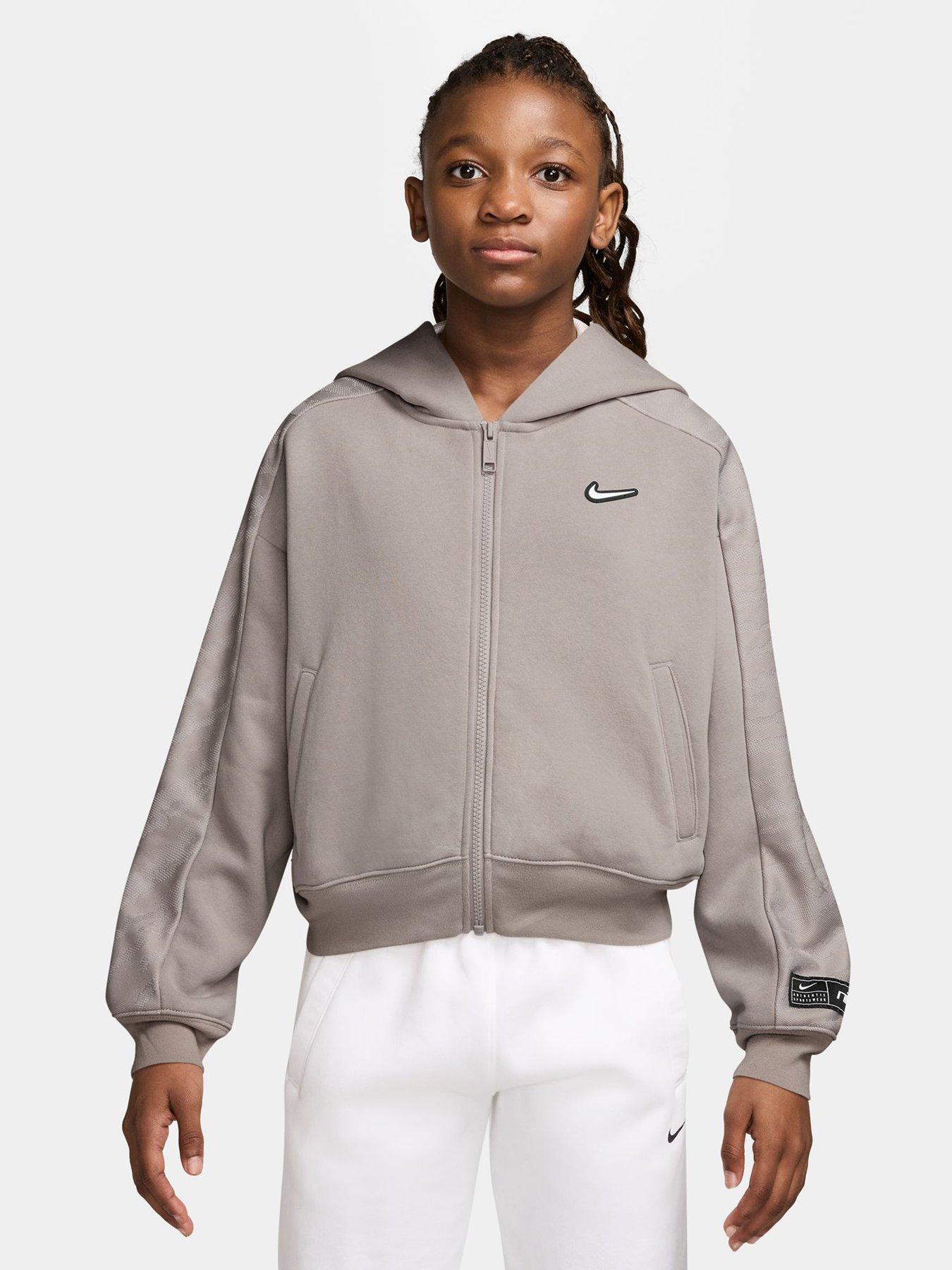 Image 1 of 3 of Nike Junior Girls Dance Zip Through Hoodie - Grey