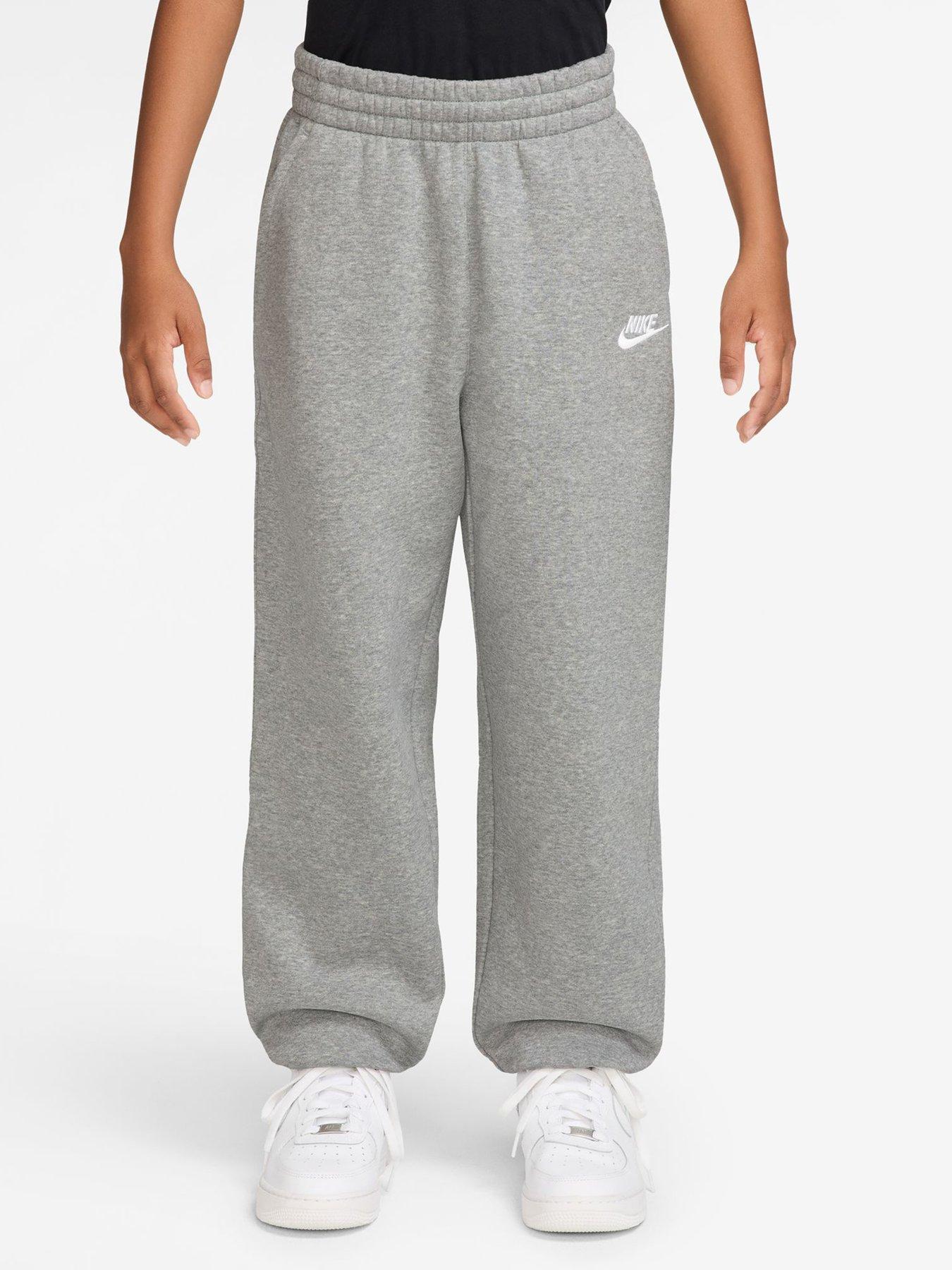 Image 1 of 7 of Nike Big Kids' Club Fleece Loose Fit Joggers - Dark Grey