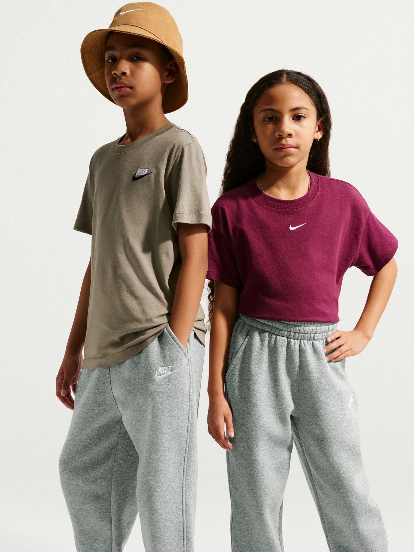 Image 3 of 7 of Nike Big Kids' Club Fleece Loose Fit Joggers - Dark Grey