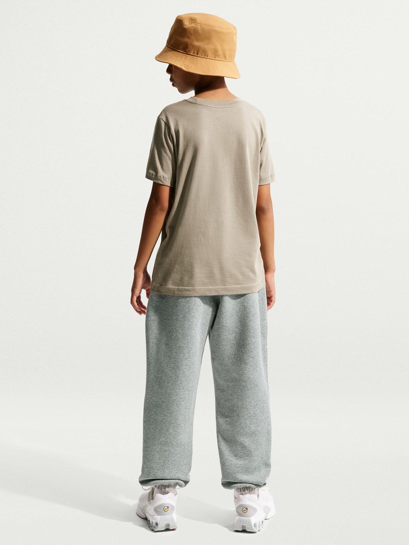 Image 4 of 7 of Nike Big Kids' Club Fleece Loose Fit Joggers - Dark Grey