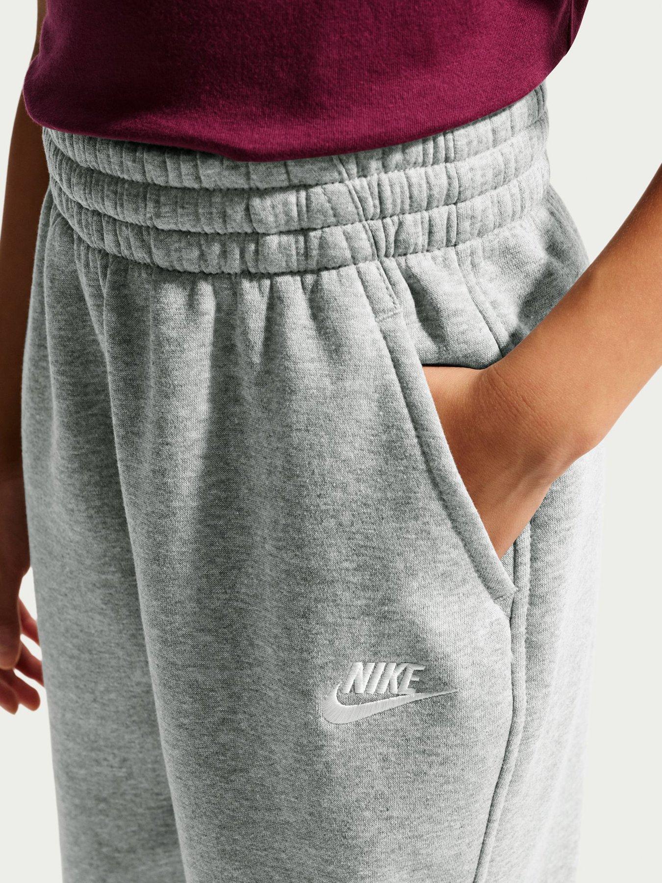 Image 6 of 7 of Nike Big Kids' Club Fleece Loose Fit Joggers - Dark Grey