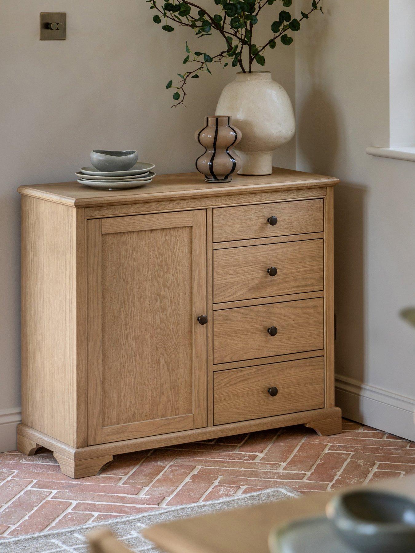 Image 1 of 5 of Gallery Direct Malvern 1 Door 4 Drawer Sideboard