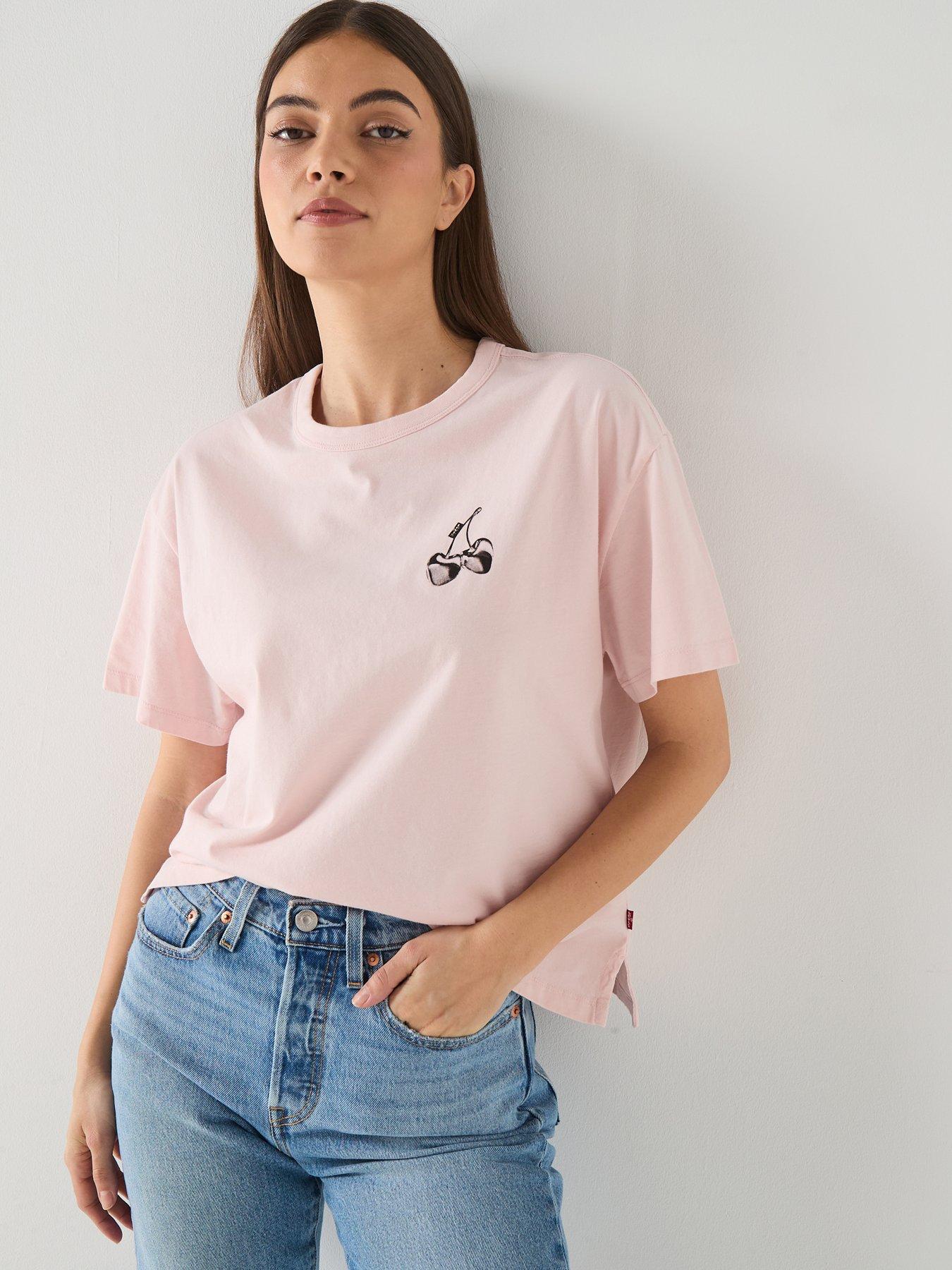 Levi's Vintage Cherry Graphic T-Shirt, Pink, Size M, Women