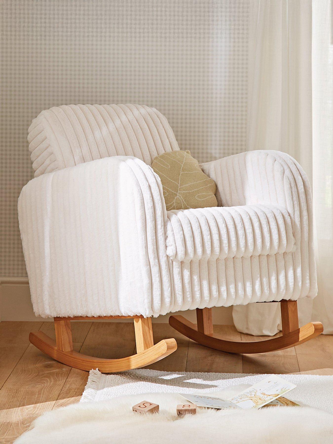 CuddleCo Etta Nursing Chair Faux Fur - Cream
