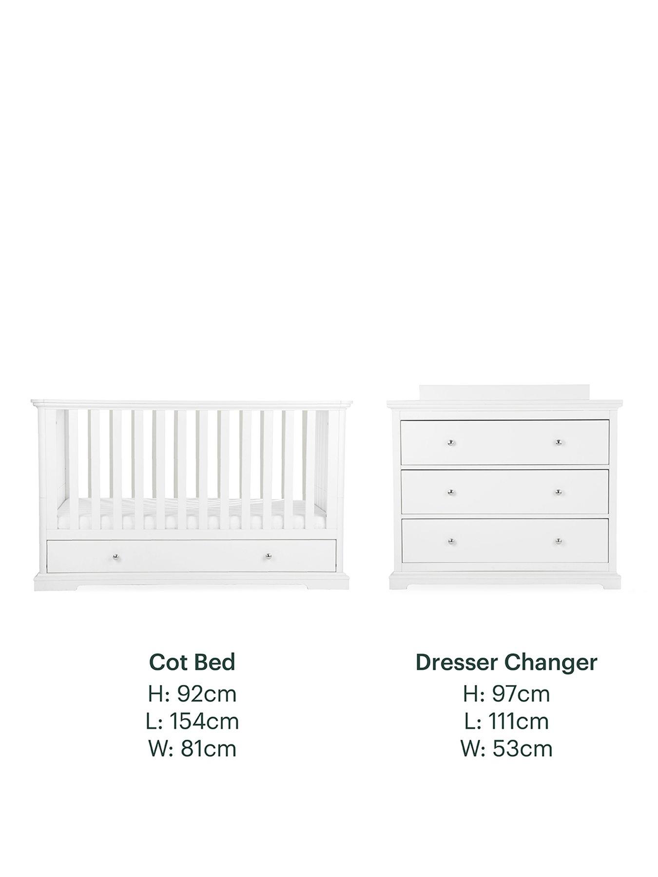 Image 6 of 8 of CuddleCo Beaumont 2 Piece Nursery Furniture Set - White