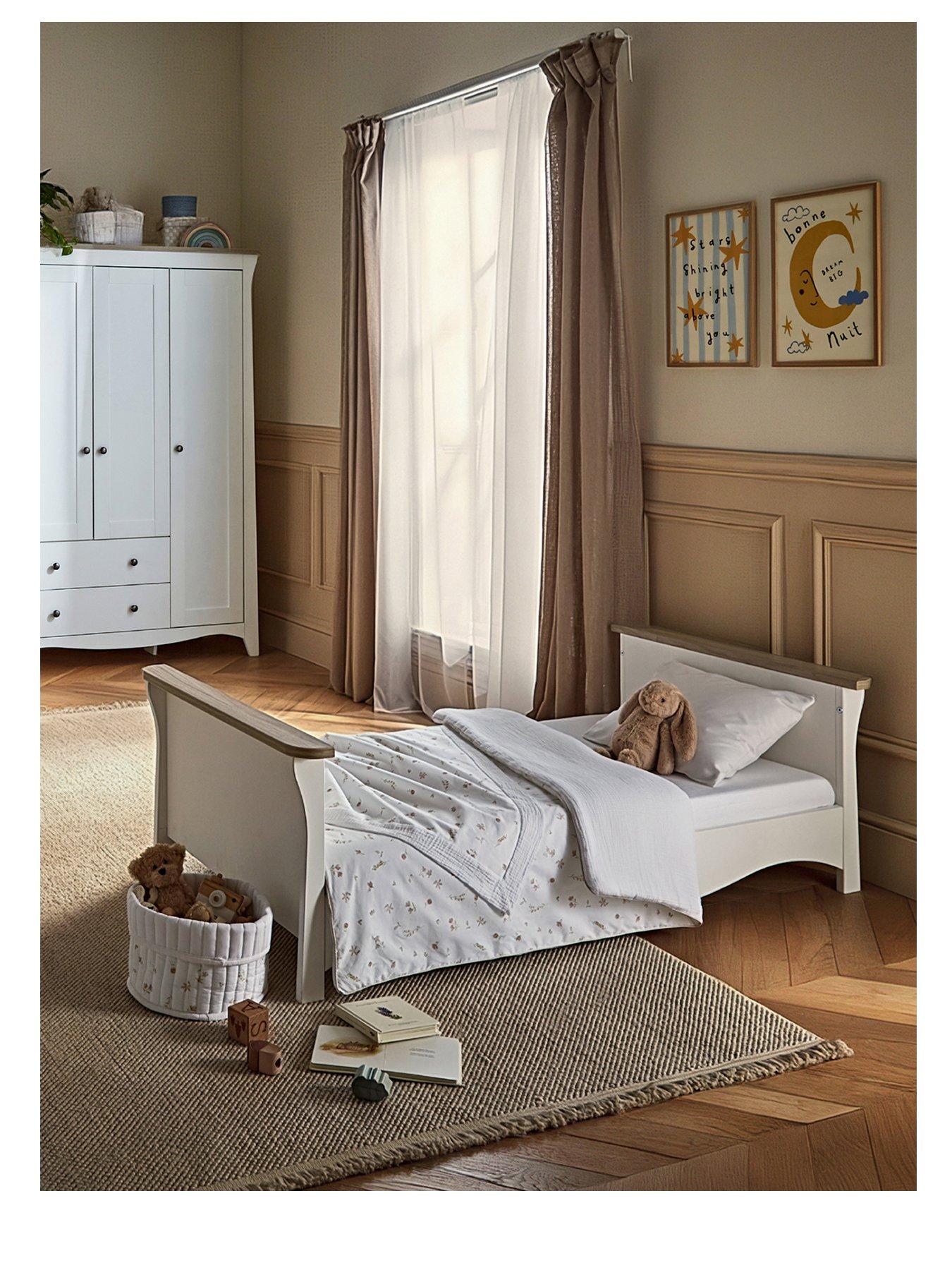 Image 2 of 6 of CuddleCo Clara Luxe 3 Piece Furniture Set - White & Ash